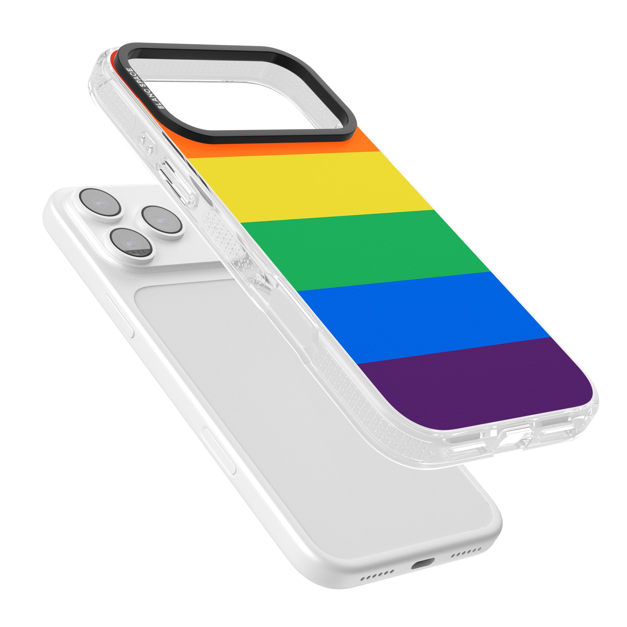Rainbow Stripes iPhone 17 Pro Impact Air Clear Phone Case Colours