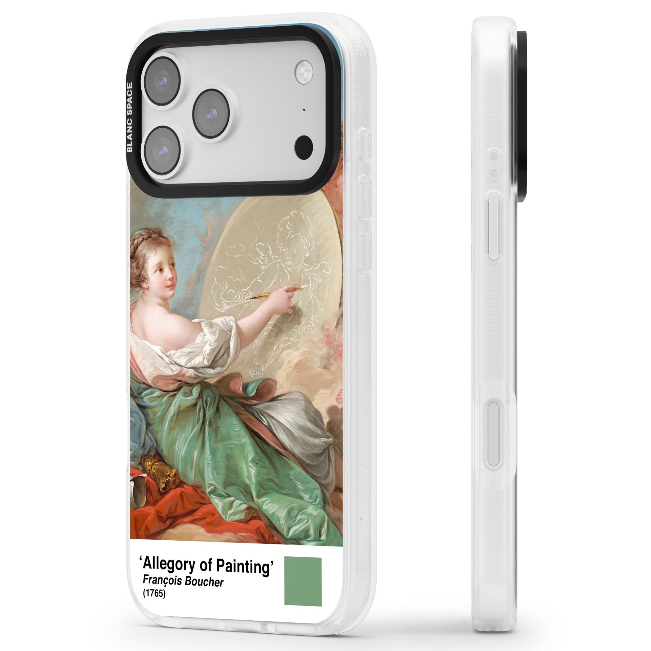 Allegory Of Painting iPhone 17 Pro Max Impact Air Clear Phone Case Side Profile
