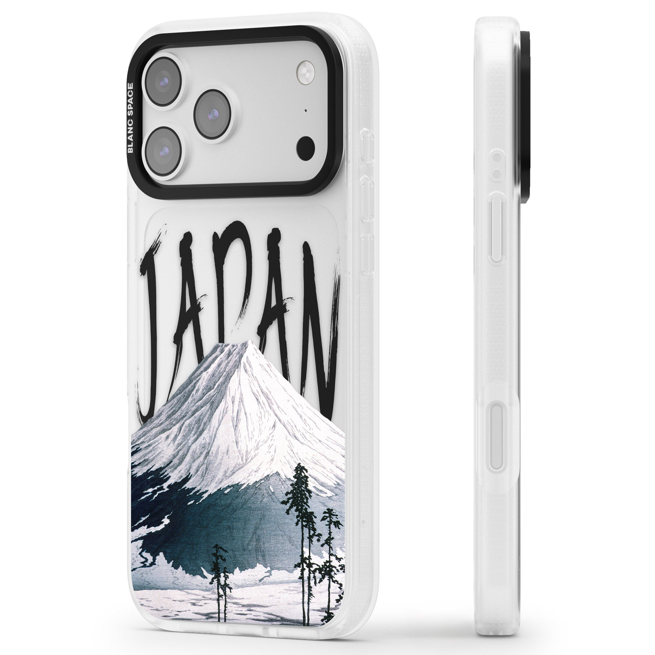 Mount Fuji Cutout iPhone 17 Pro Max Impact Air Clear Phone Case Side Profile