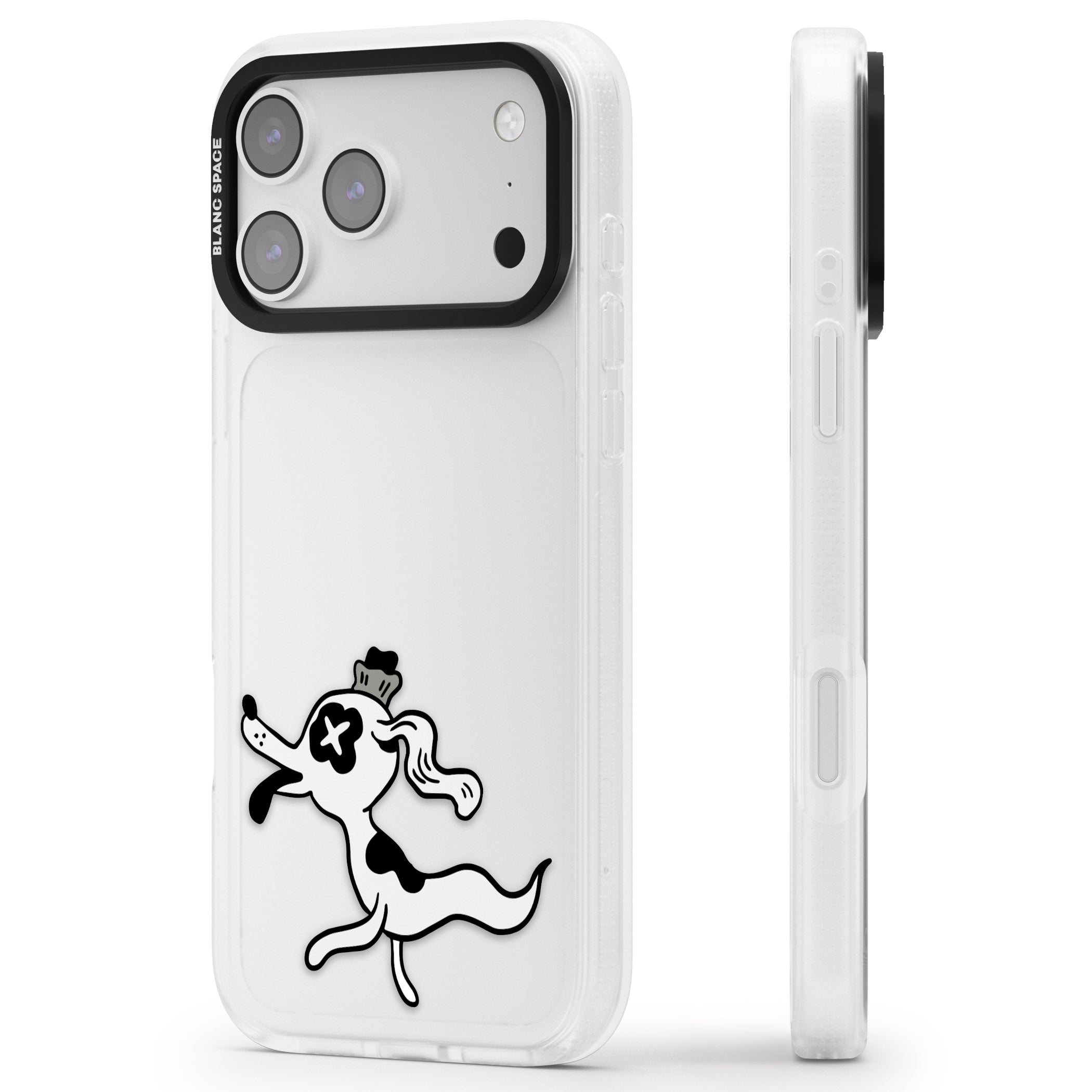 Dog Spirit iPhone 17 Pro Impact Air Clear Phone Case Side Profile