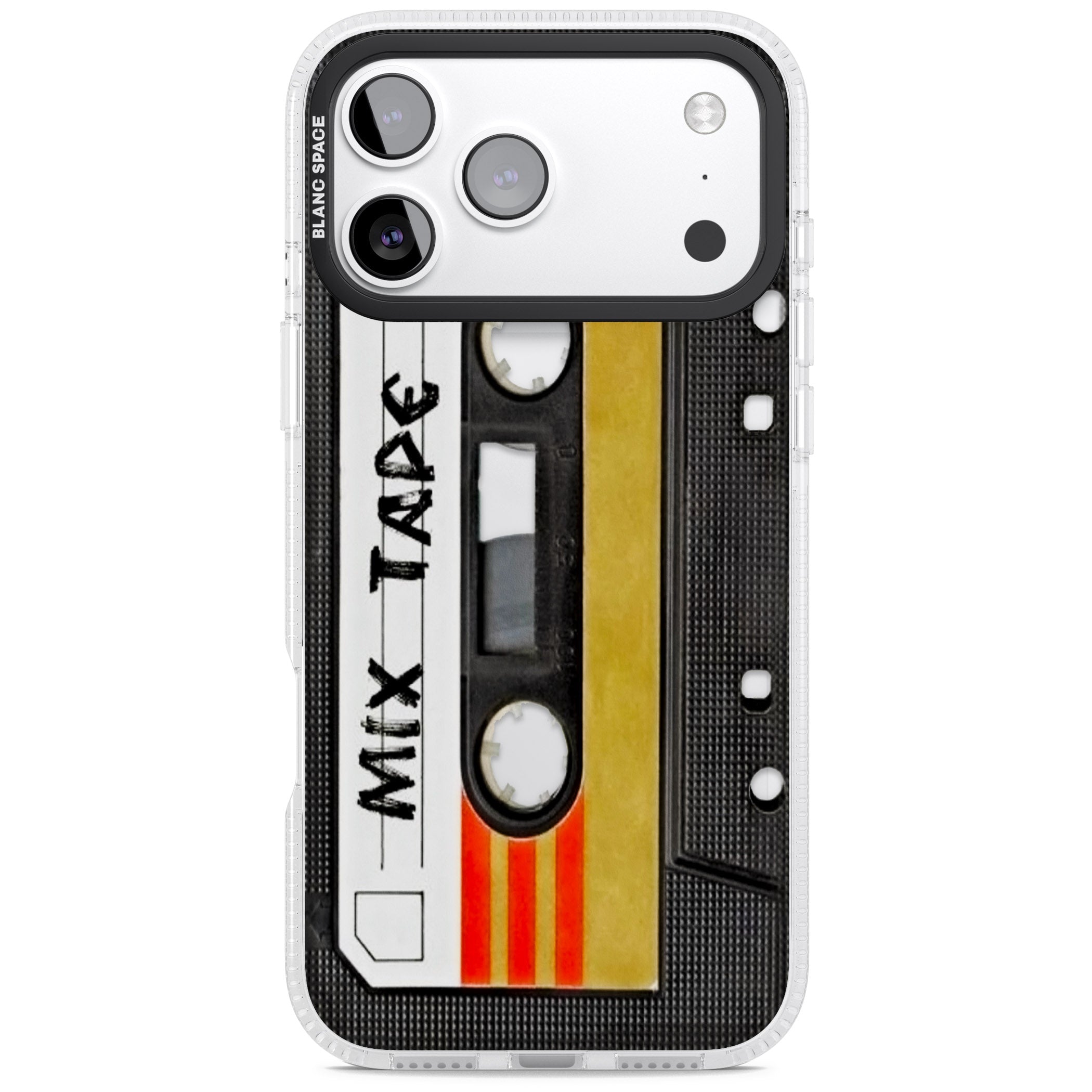 Retro Mix Tape iPhone 17 Pro Impact Air Clear Phone Case