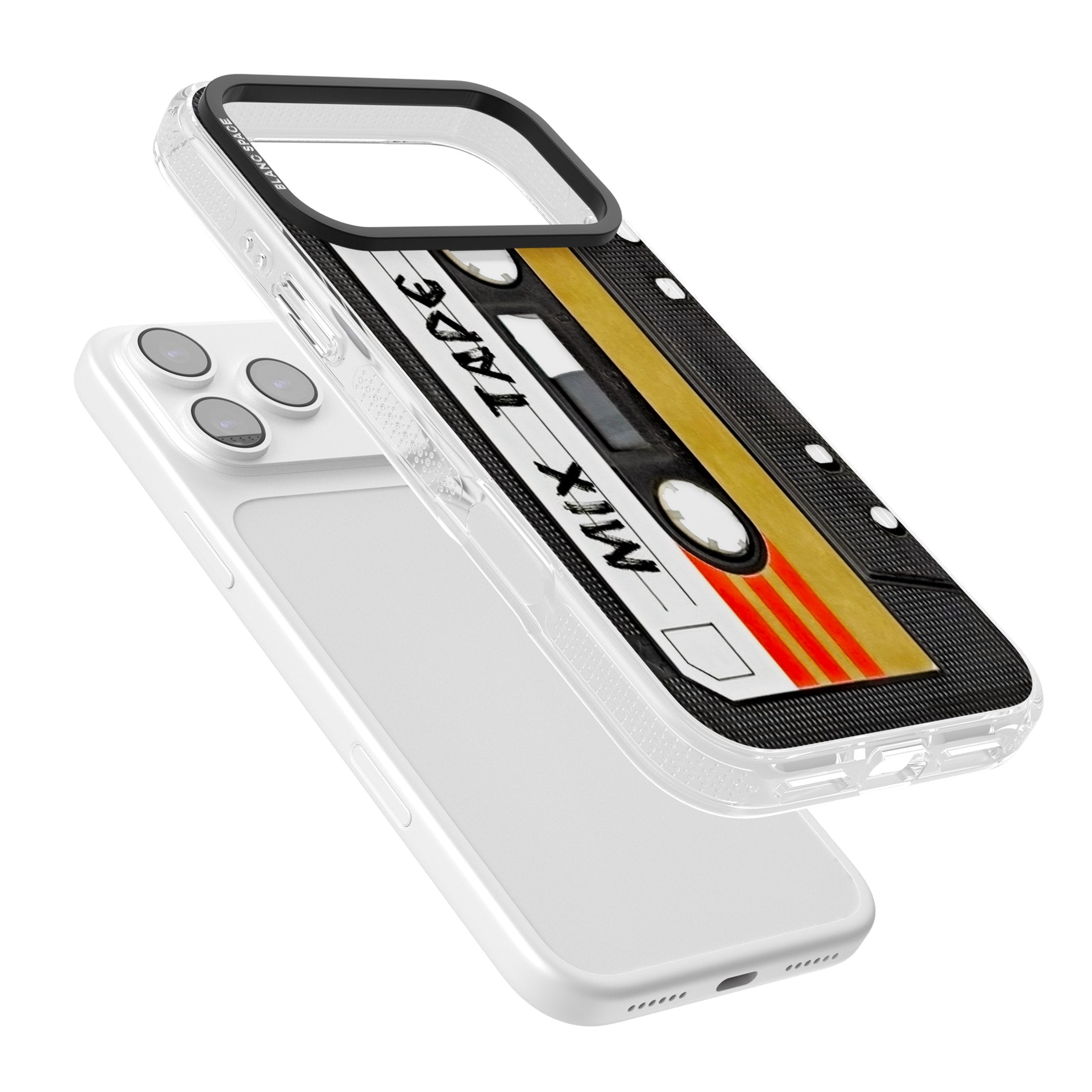 Retro Mix Tape iPhone 17 Pro Impact Air Clear Phone Case Colours