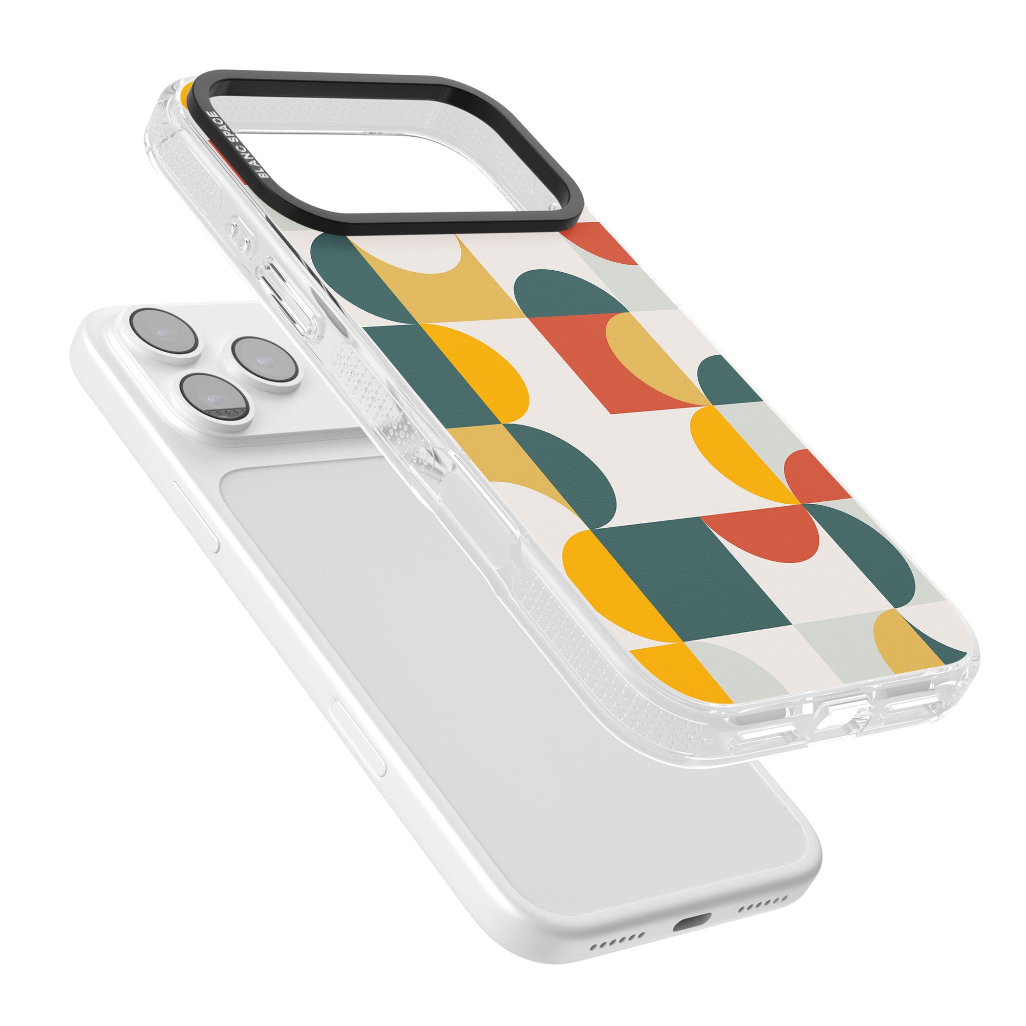 Retro Color Blocks iPhone 17 Pro Max Impact Air Clear Phone Case Colours