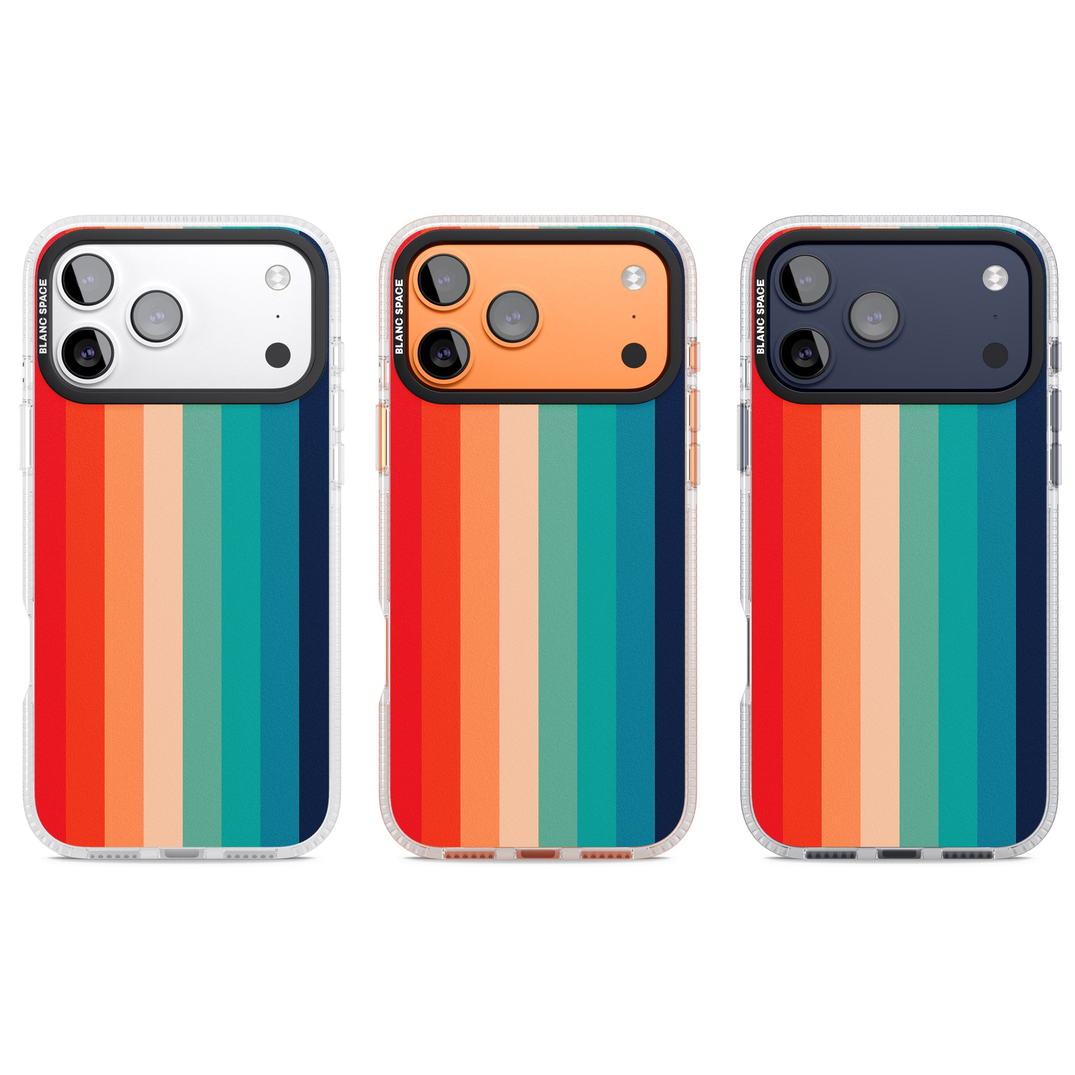 Retro 70'S Colour Palette iPhone 17 Pro Impact Air Clear Phone Case APT Impact Protection