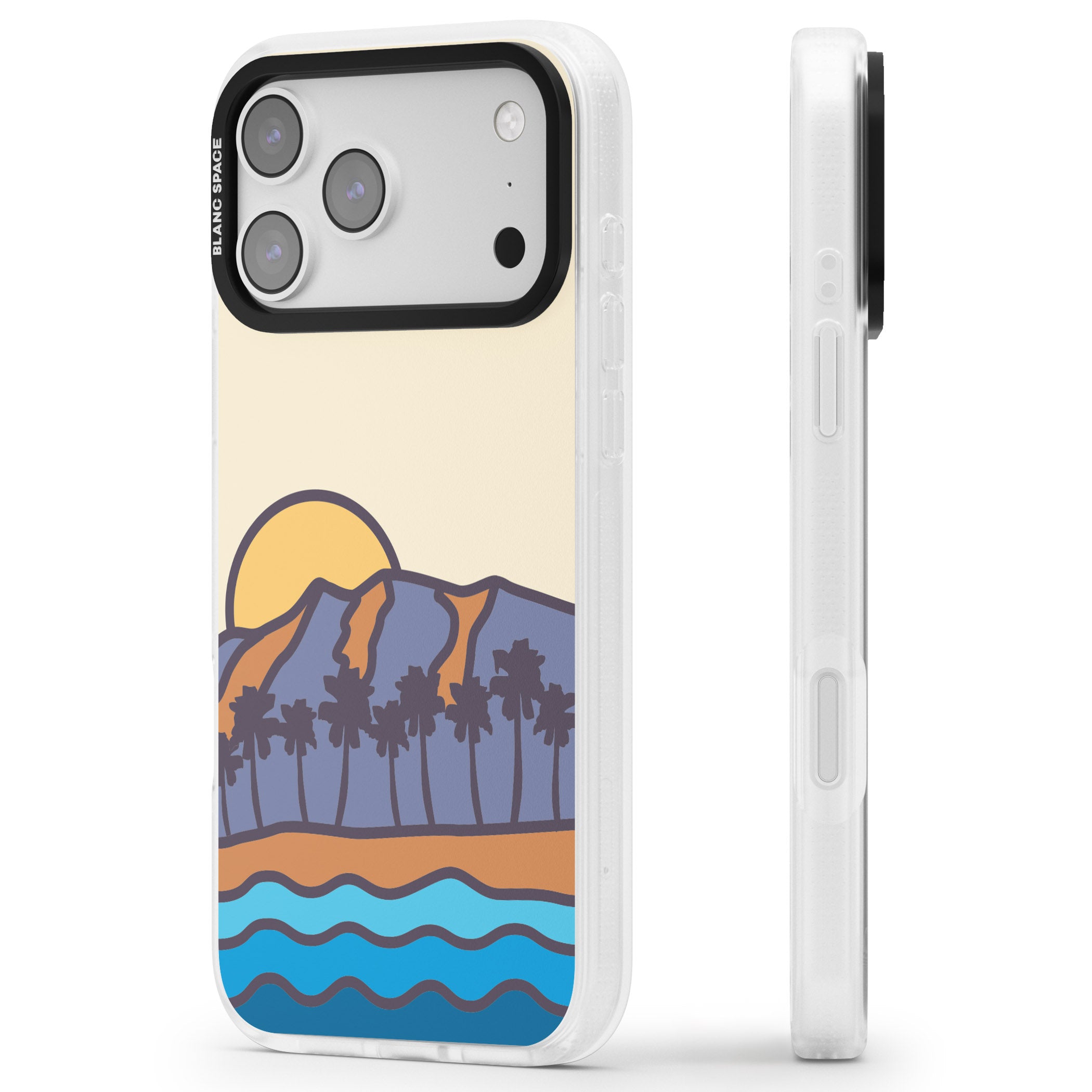 South Sunset iPhone 17 Pro Impact Air Clear Phone Case Side Profile