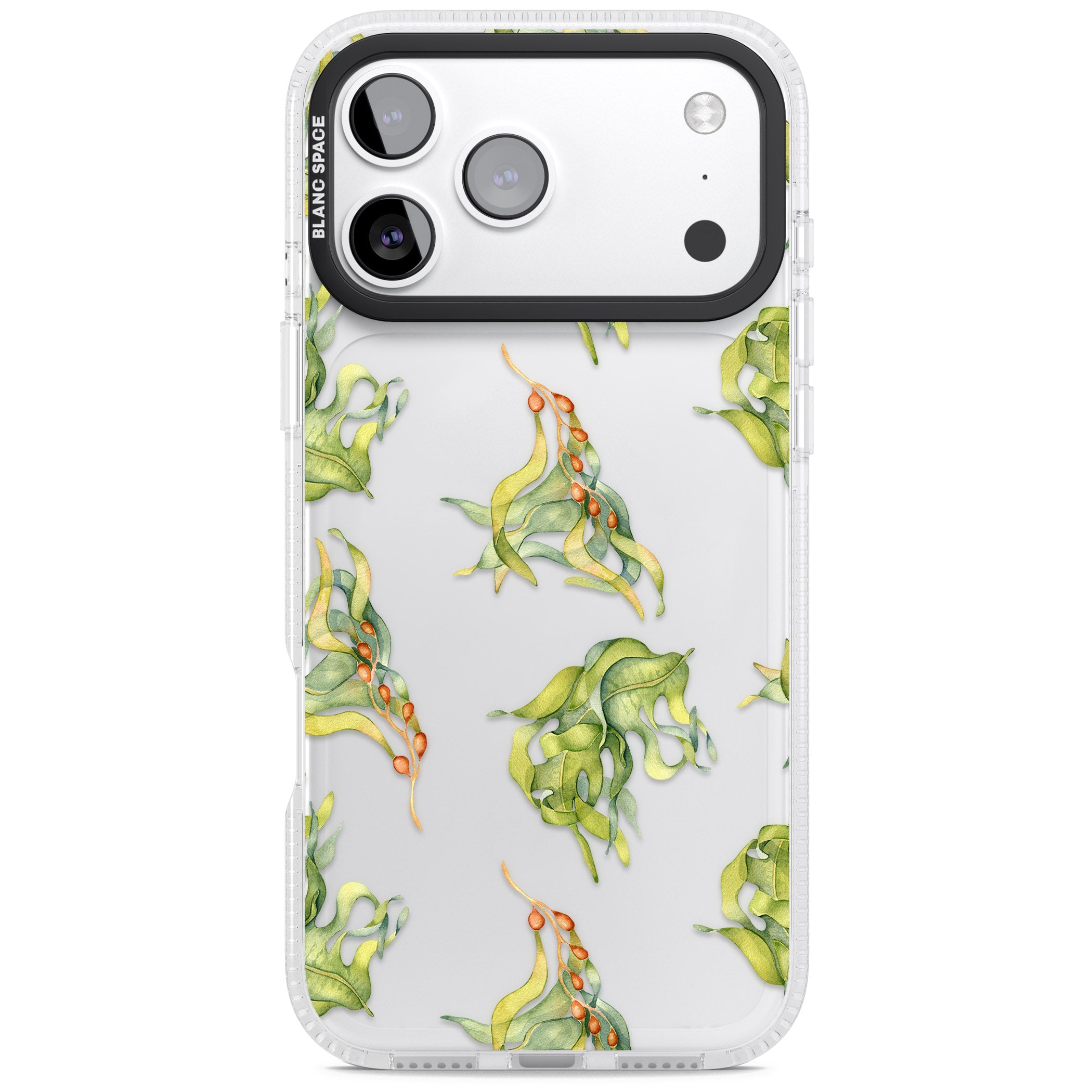 Flowing Seaweed Watercolor iPhone 17 Pro Impact Air Clear Phone Case
