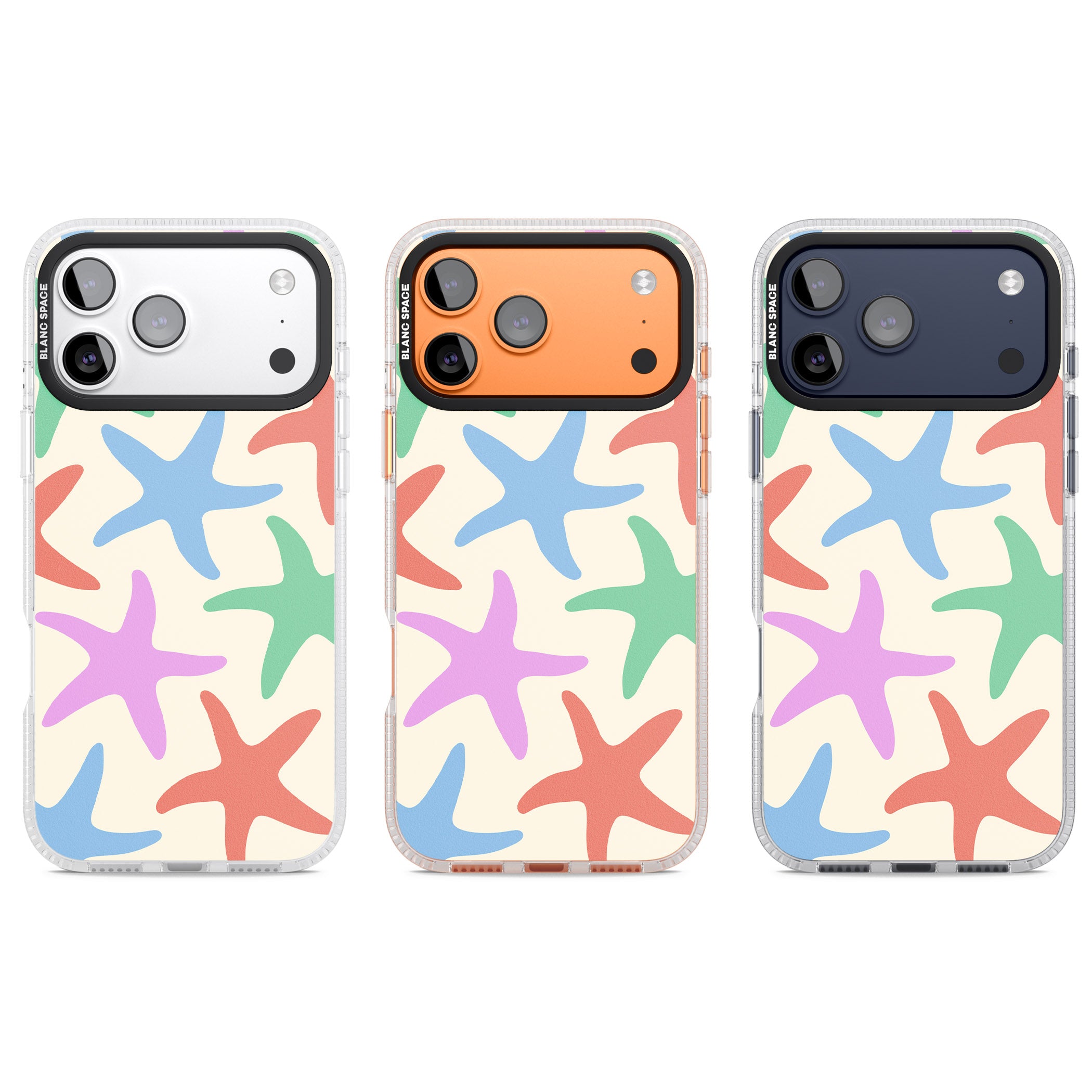 Pastel Starfish iPhone 17 Pro Impact Air Clear Phone Case APT Impact Protection