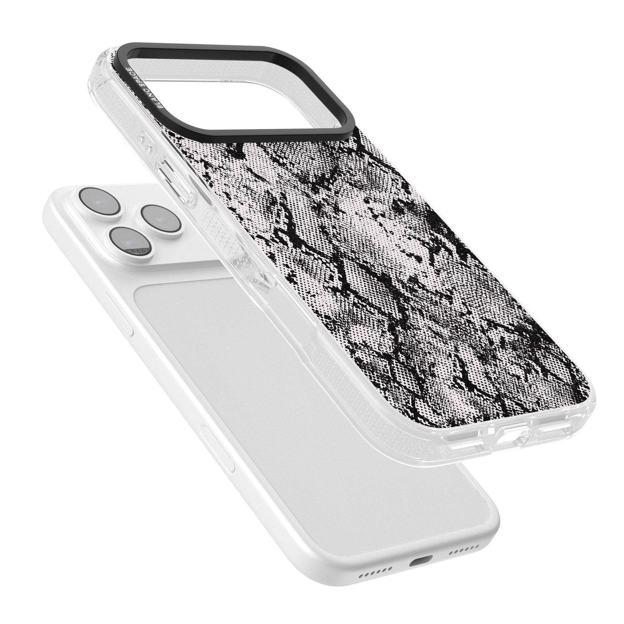 Pastel Snakeskin Grey iPhone 17 Pro Impact Air Clear Phone Case Colours
