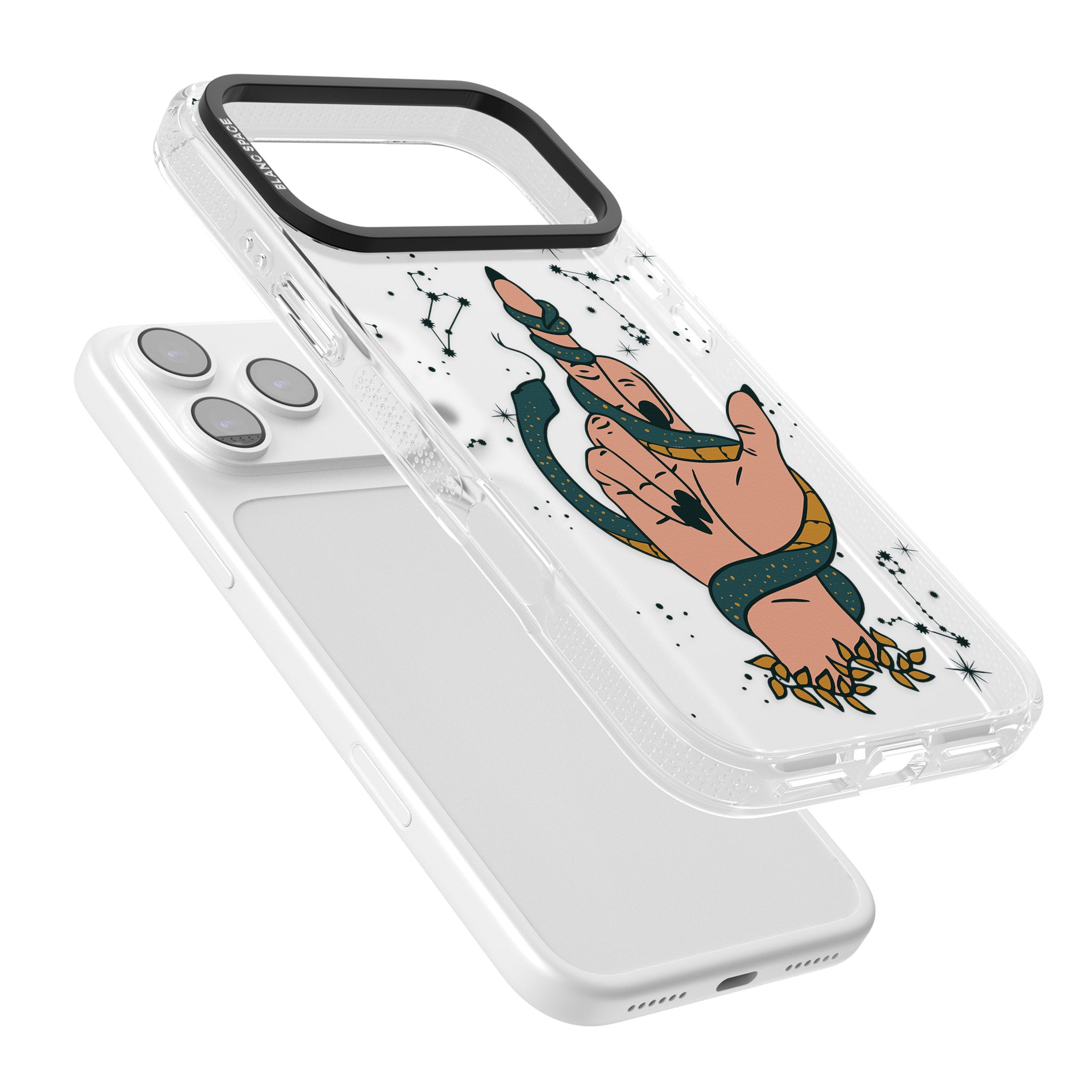 Snakes, Stars And Cynicism iPhone 17 Pro Max Impact Air Clear Phone Case Colours