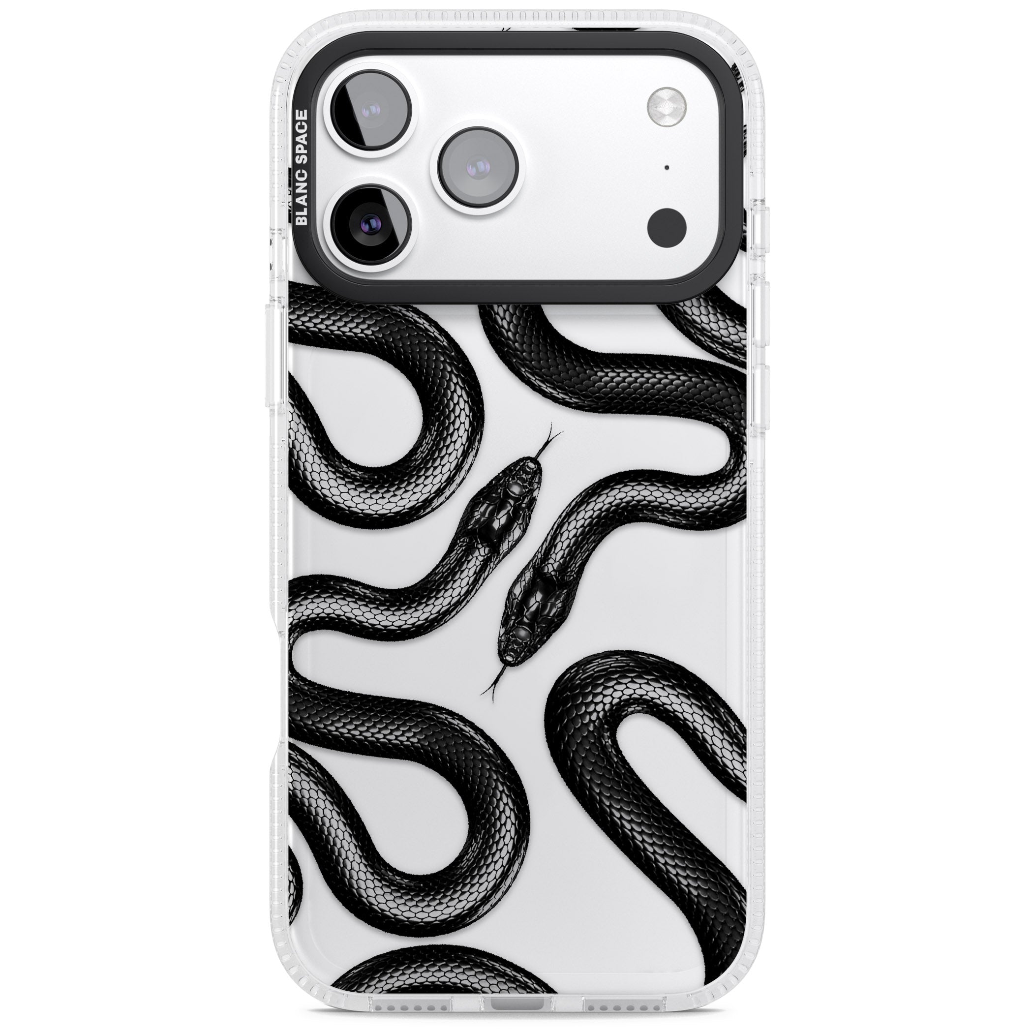 Black Kingsnake iPhone 17 Pro Max Impact Air Clear Phone Case