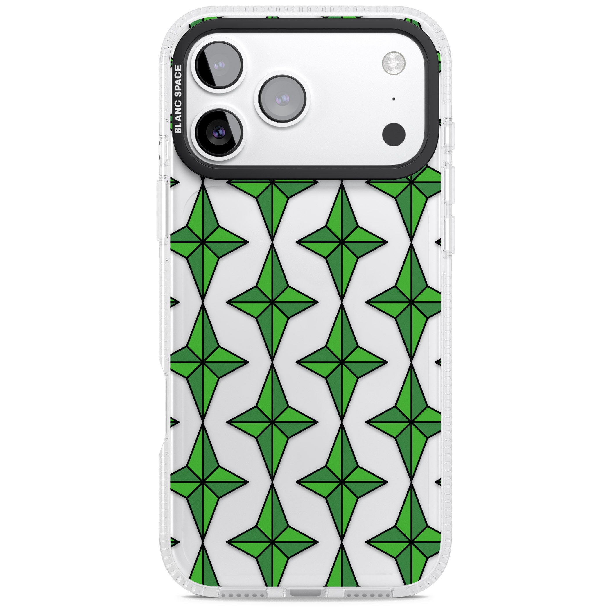 Emerald Stars Pattern (Clear) iPhone 17 Pro Max Impact Air Clear Phone Case