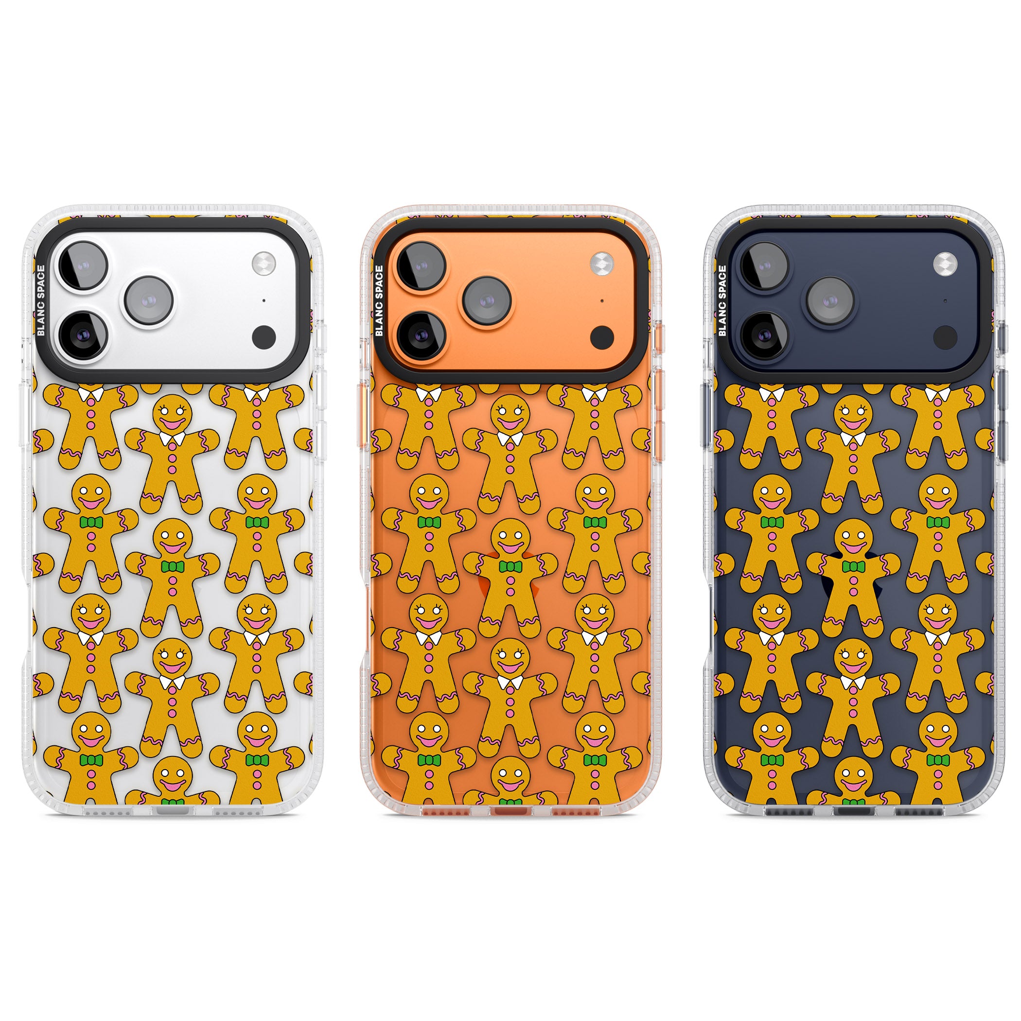 Gingerbread Cookie Pattern iPhone 17 Pro Impact Air Clear Phone Case APT Impact Protection
