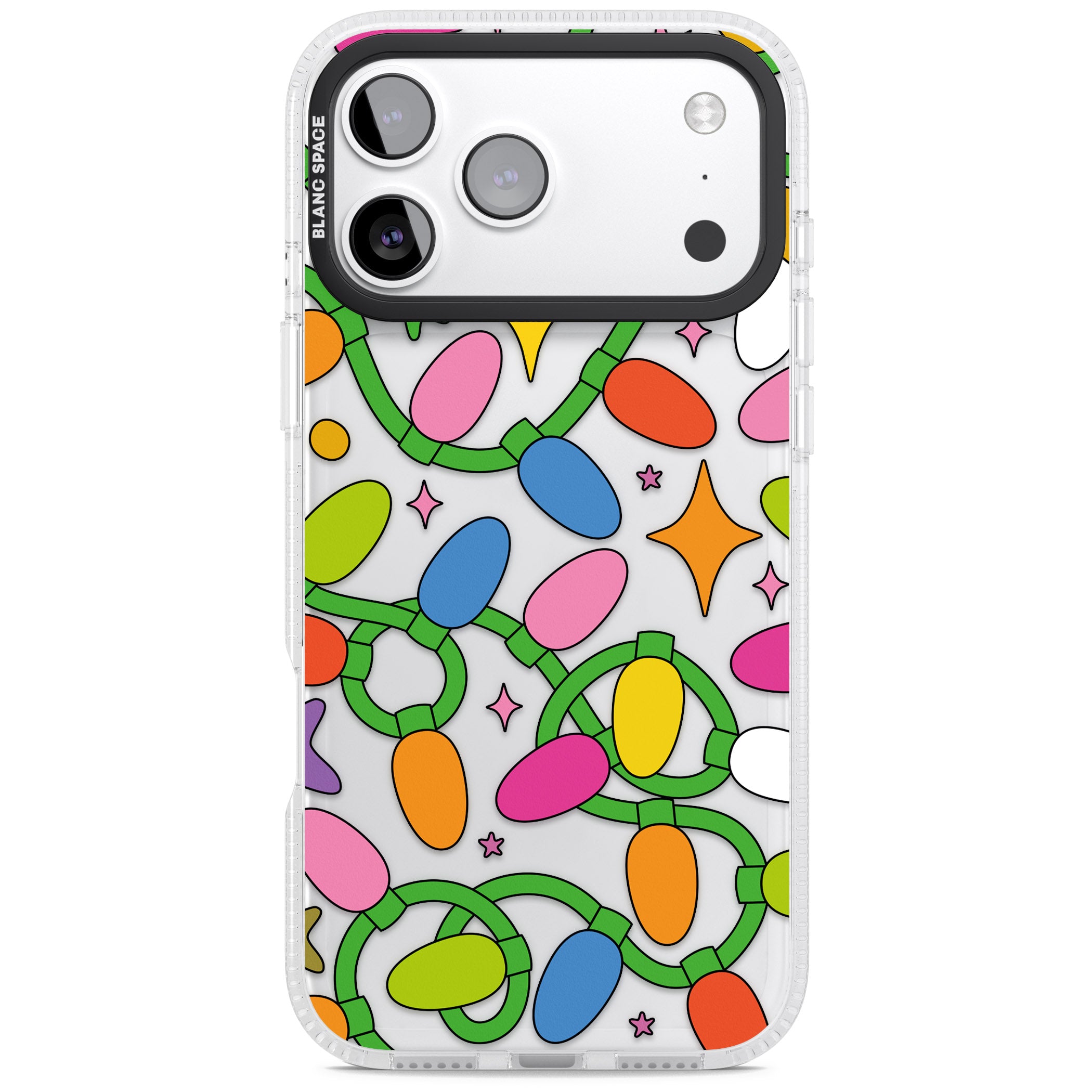 Festive Lights Pattern iPhone 17 Pro Max Impact Air Clear Phone Case