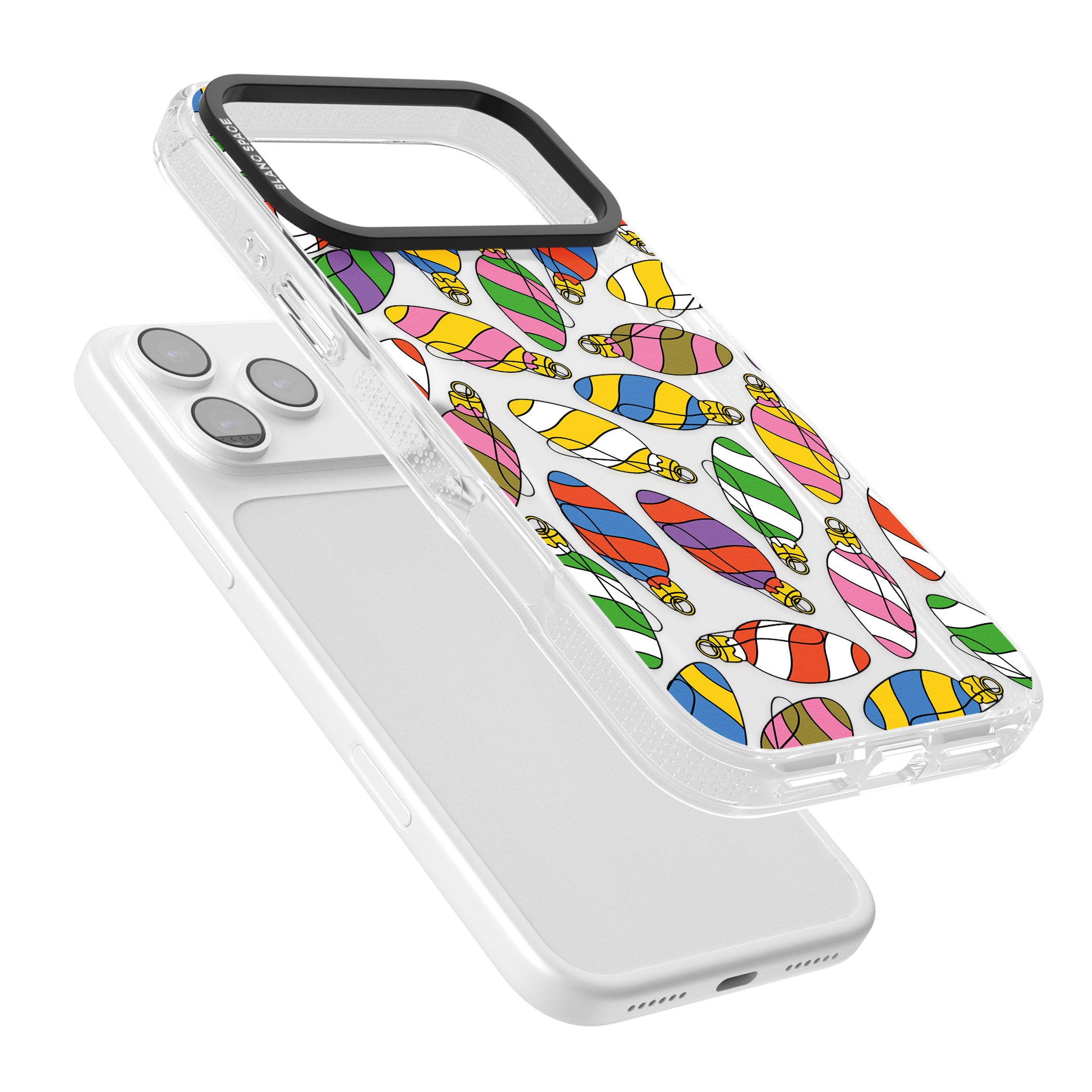 Colourful Holiday Ornaments iPhone 17 Pro Max Impact Air Clear Phone Case Colours