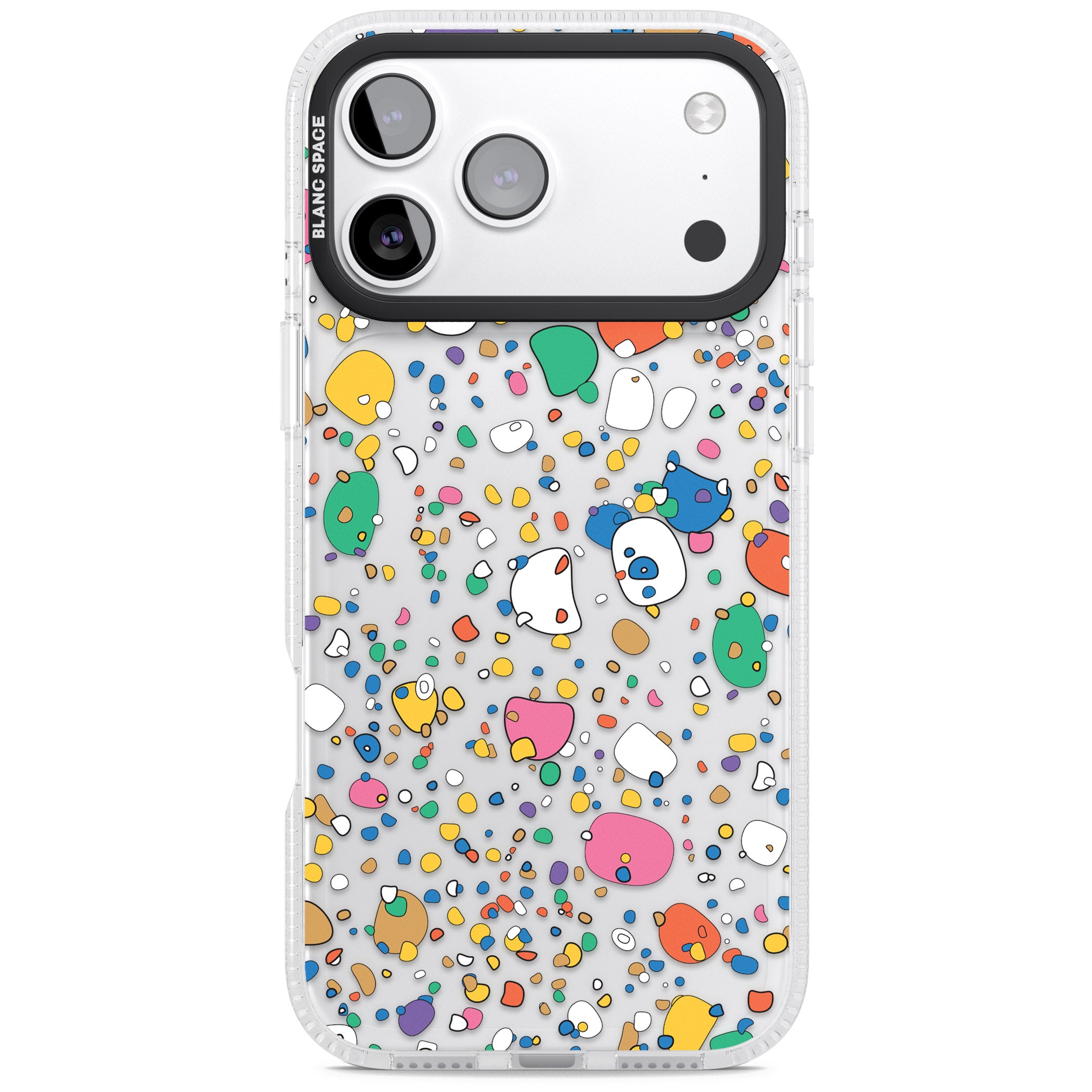Colourful Confetti Pebbles iPhone 17 Pro Max Impact Air Clear Phone Case