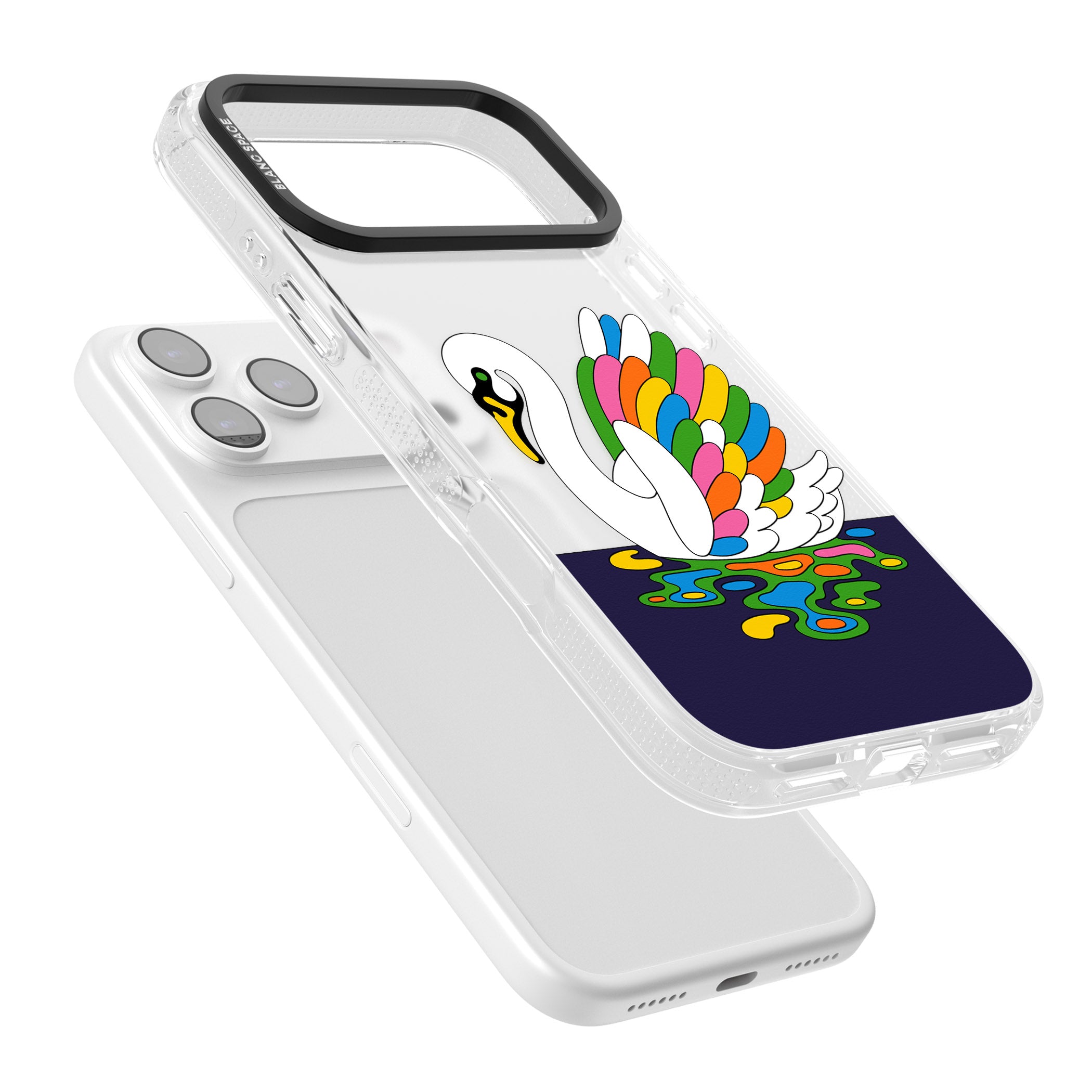 Serene Swan iPhone 17 Pro Impact Air Clear Phone Case Colours