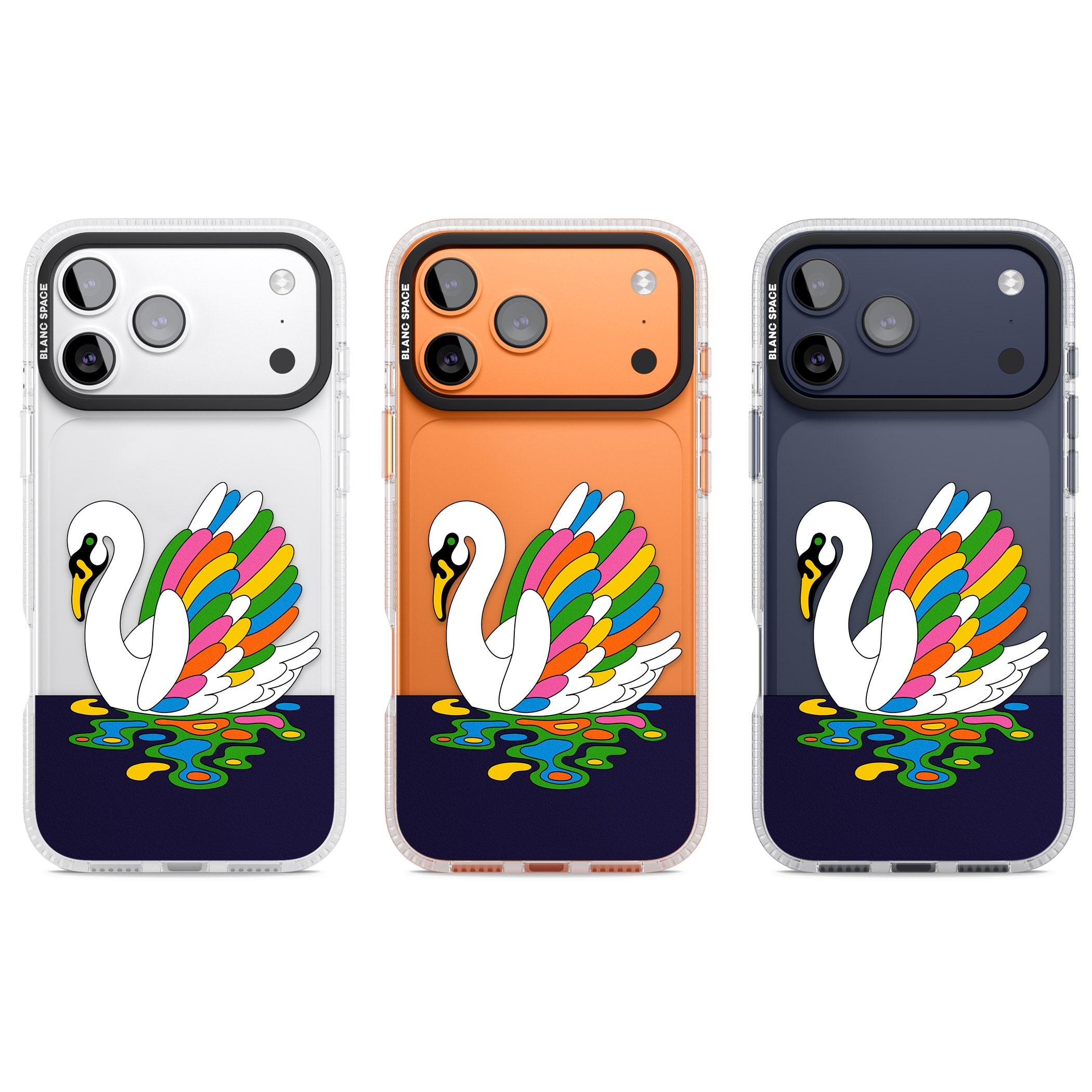Serene Swan iPhone 17 Pro Impact Air Clear Phone Case APT Impact Protection