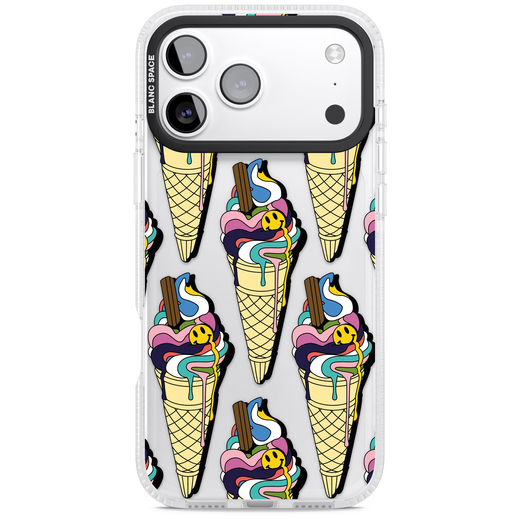 Trip & Drip Ice Cream iPhone 17 Pro Impact Air Clear Phone Case