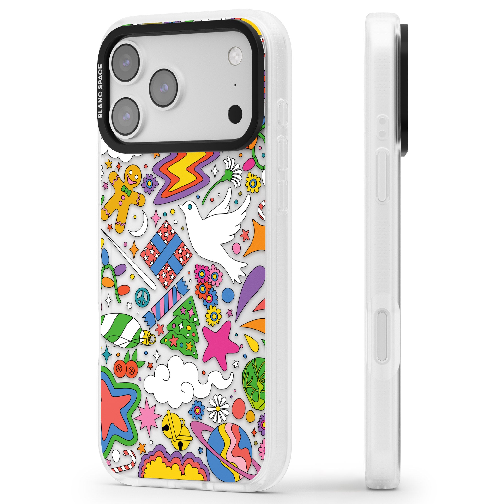 Whimsical Wonderland iPhone 17 Pro Max Impact Air Clear Phone Case Side Profile