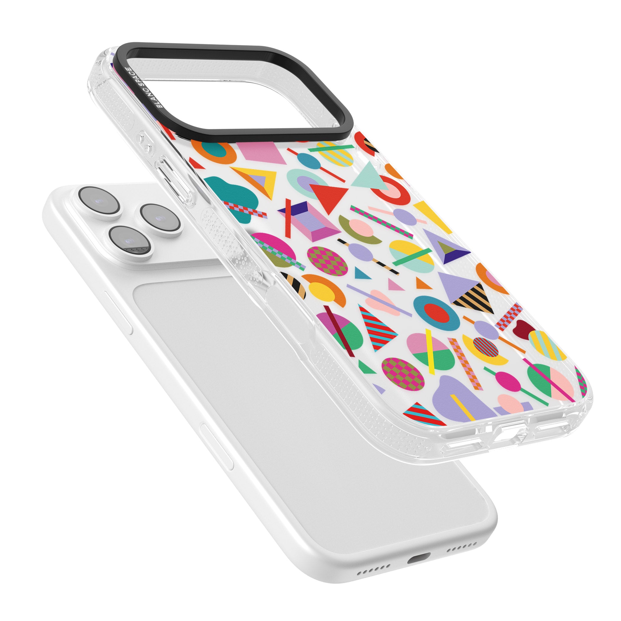 Retro Carnival Shapes iPhone 17 Pro Impact Air Clear Phone Case Colours