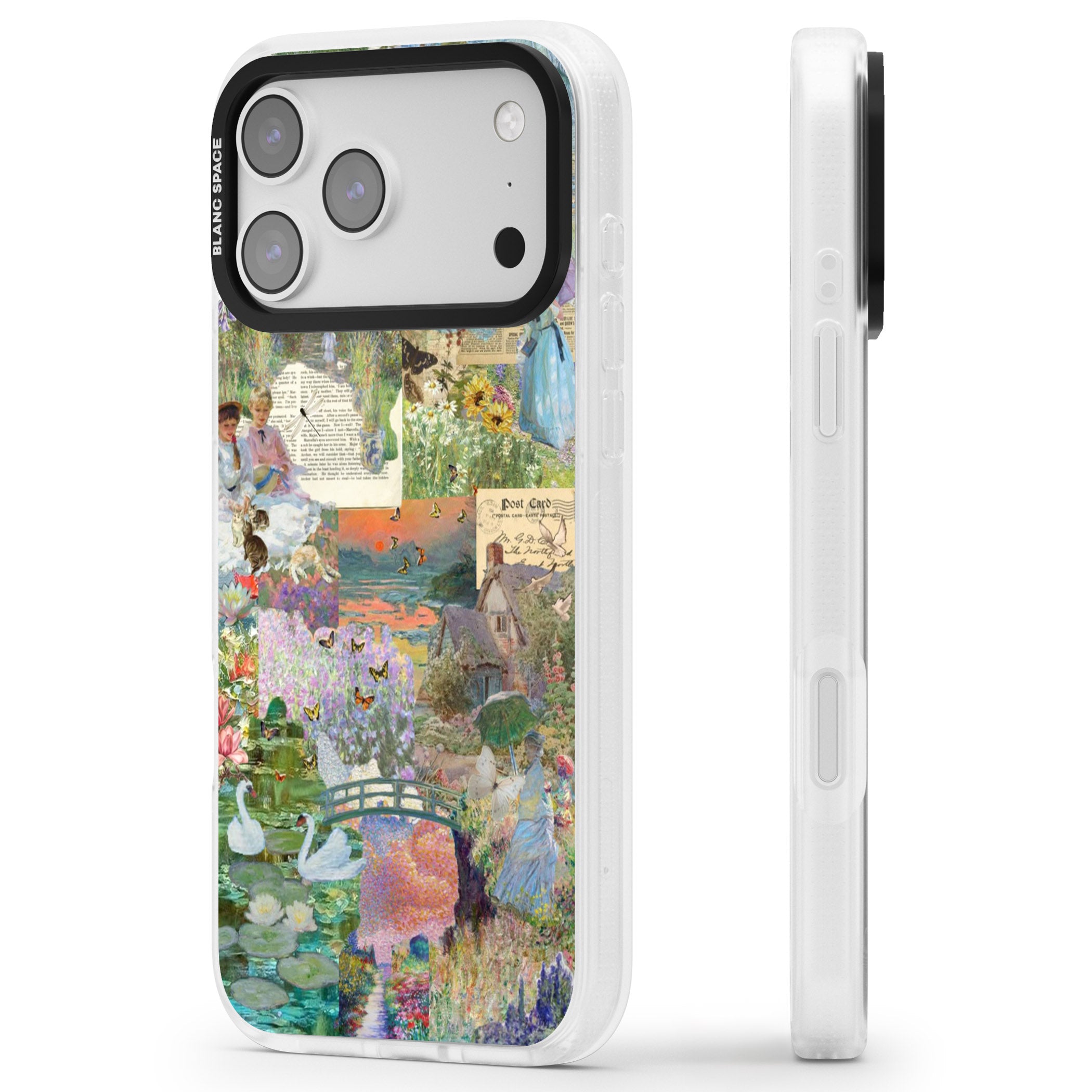 Artful Spring iPhone 17 Pro Impact Air Clear Phone Case Side Profile