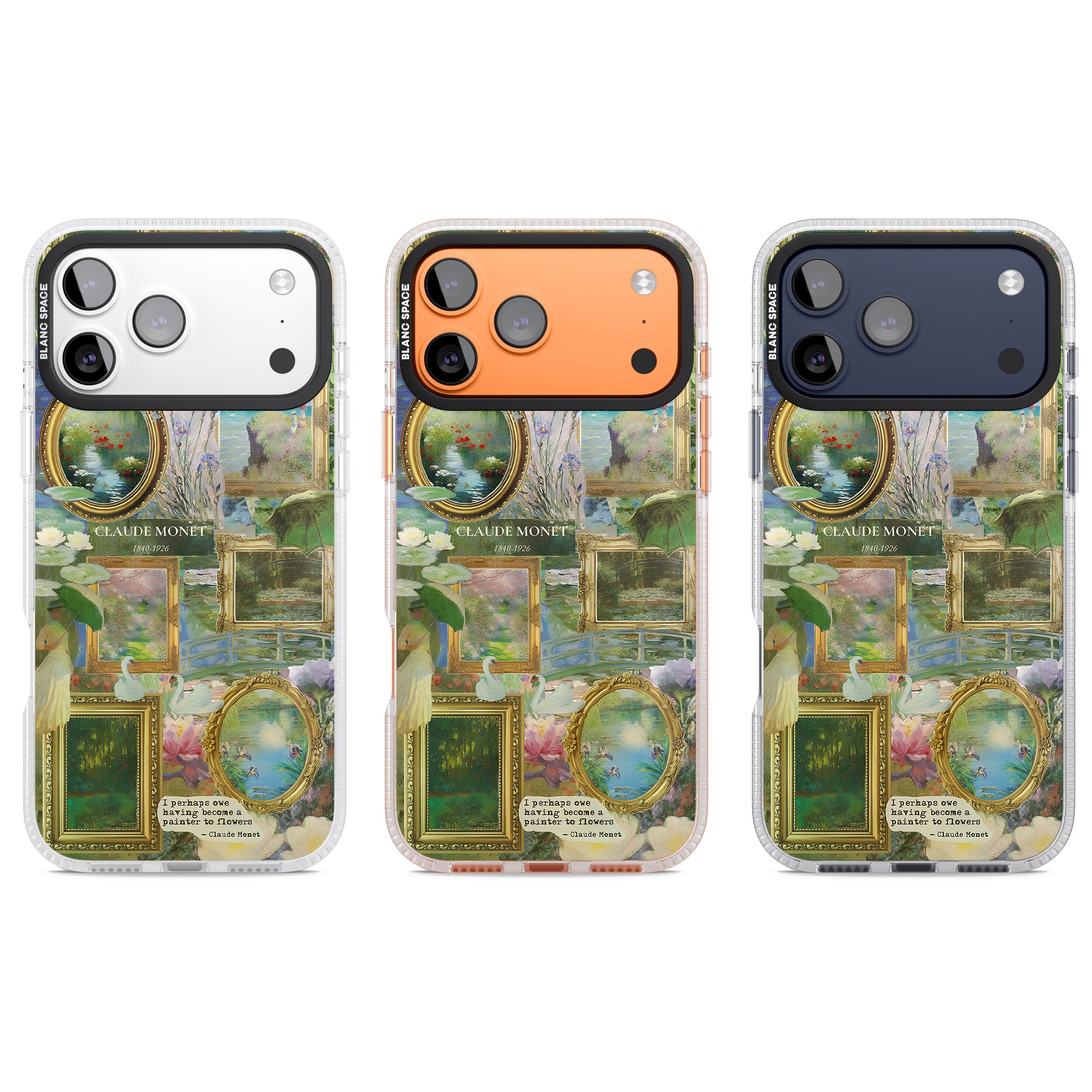 Vintage Floral Frames iPhone 17 Pro Impact Air Clear Phone Case APT Impact Protection