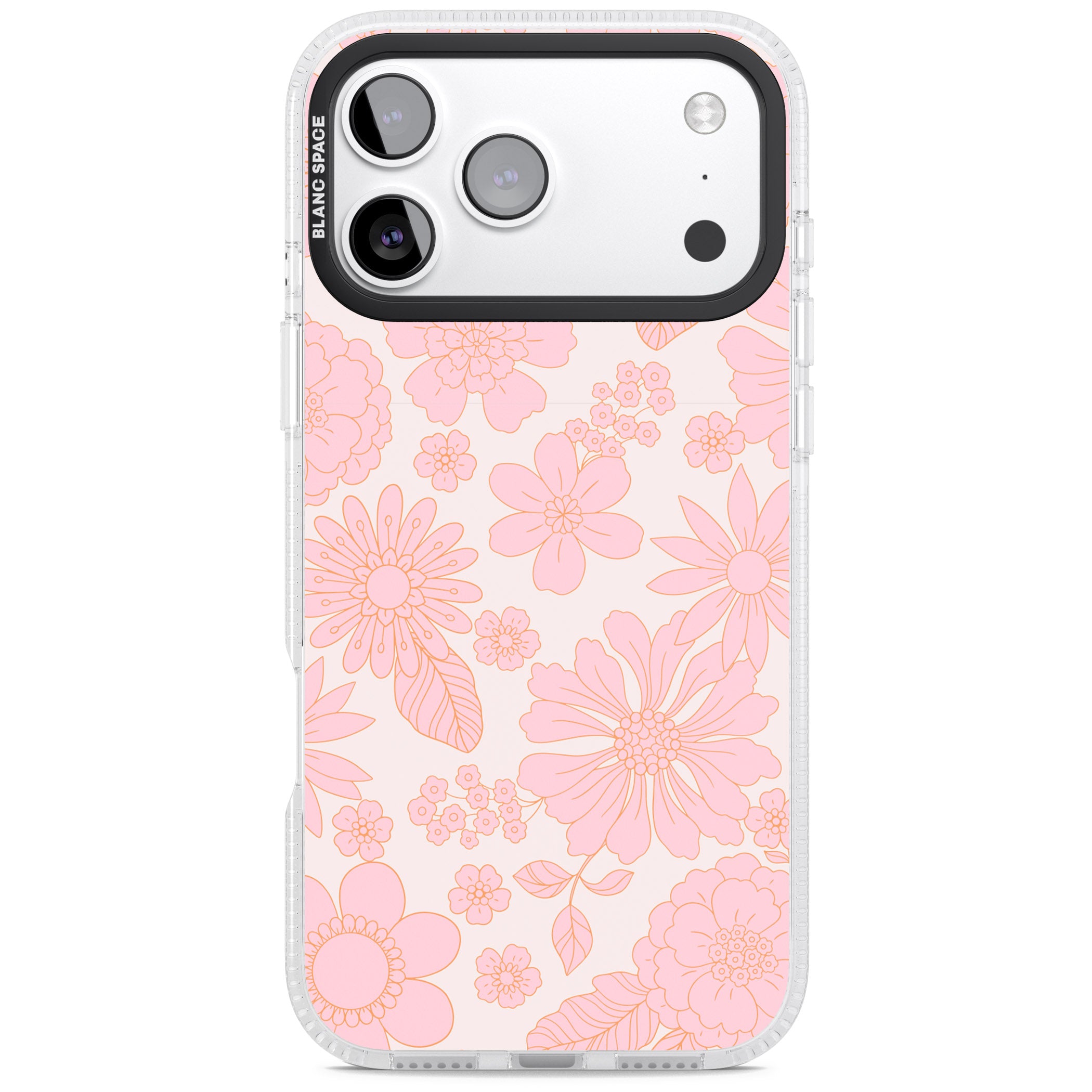 Gentle Pink Flowers iPhone 17 Pro Impact Air Clear Phone Case