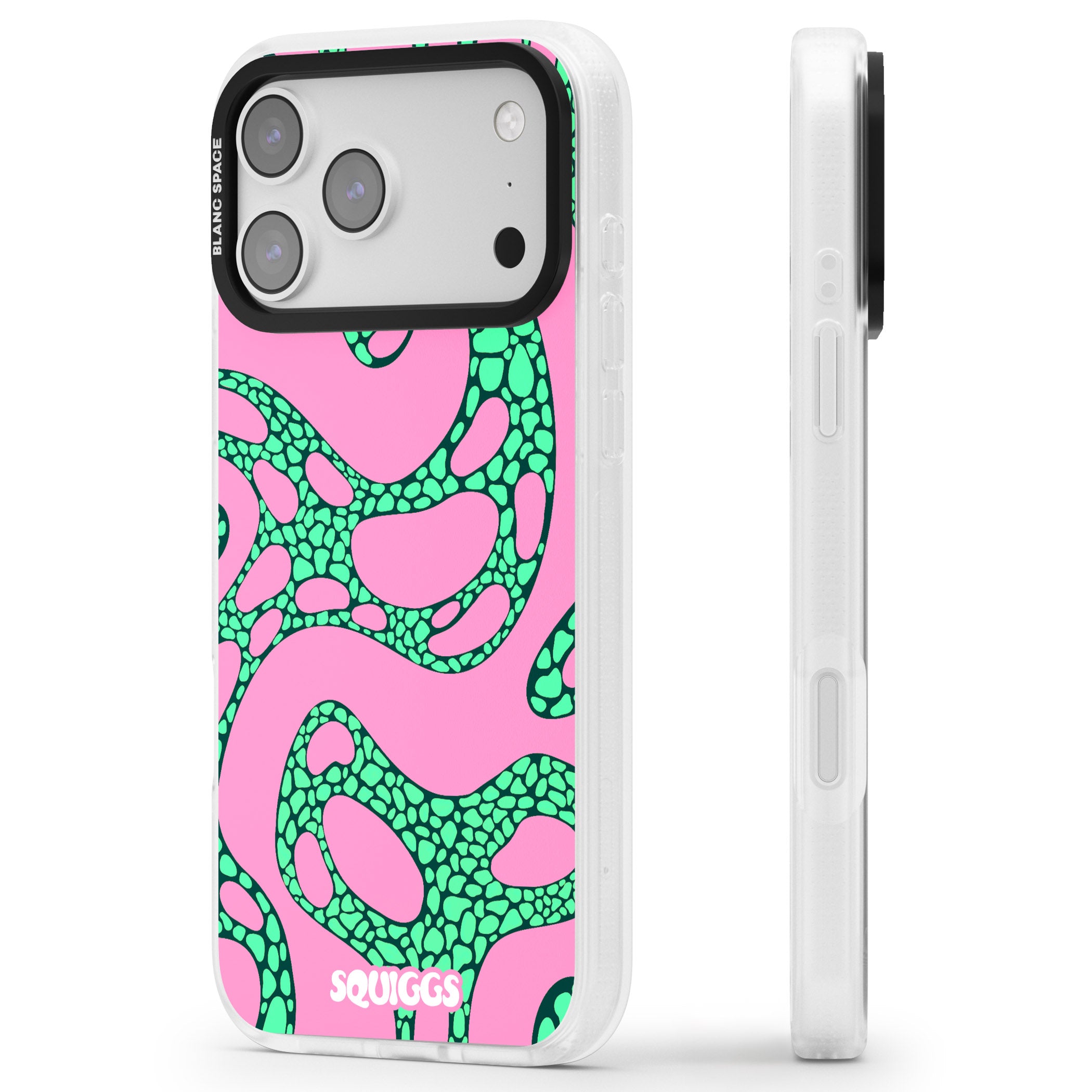 Alien Glow iPhone 17 Pro Max Impact Air Clear Phone Case Side Profile