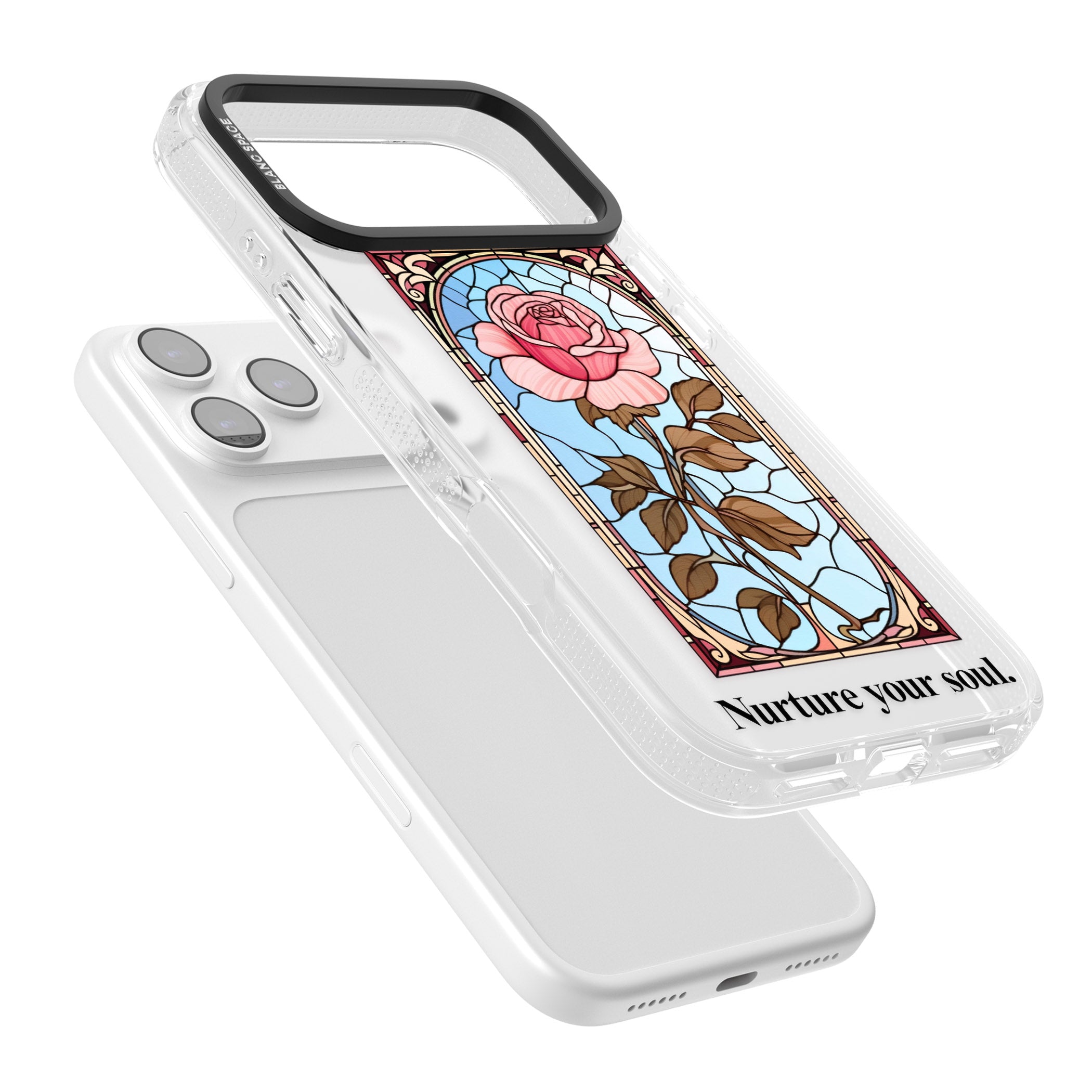 Nurture Your Soul iPhone 17 Pro Impact Air Clear Phone Case Colours