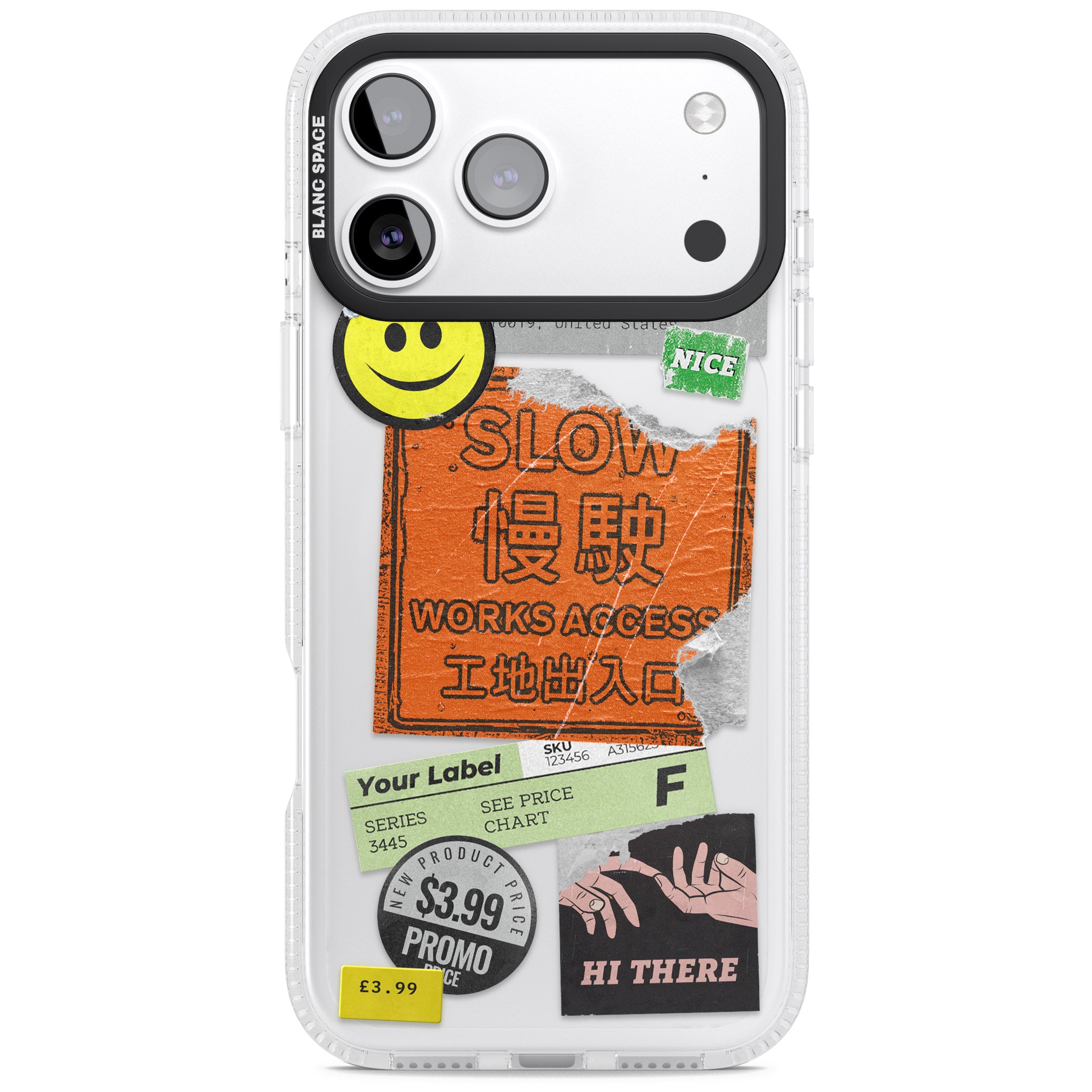 Kanji Signs Sticker Mix iPhone 17 Pro Max Impact Air Clear Phone Case