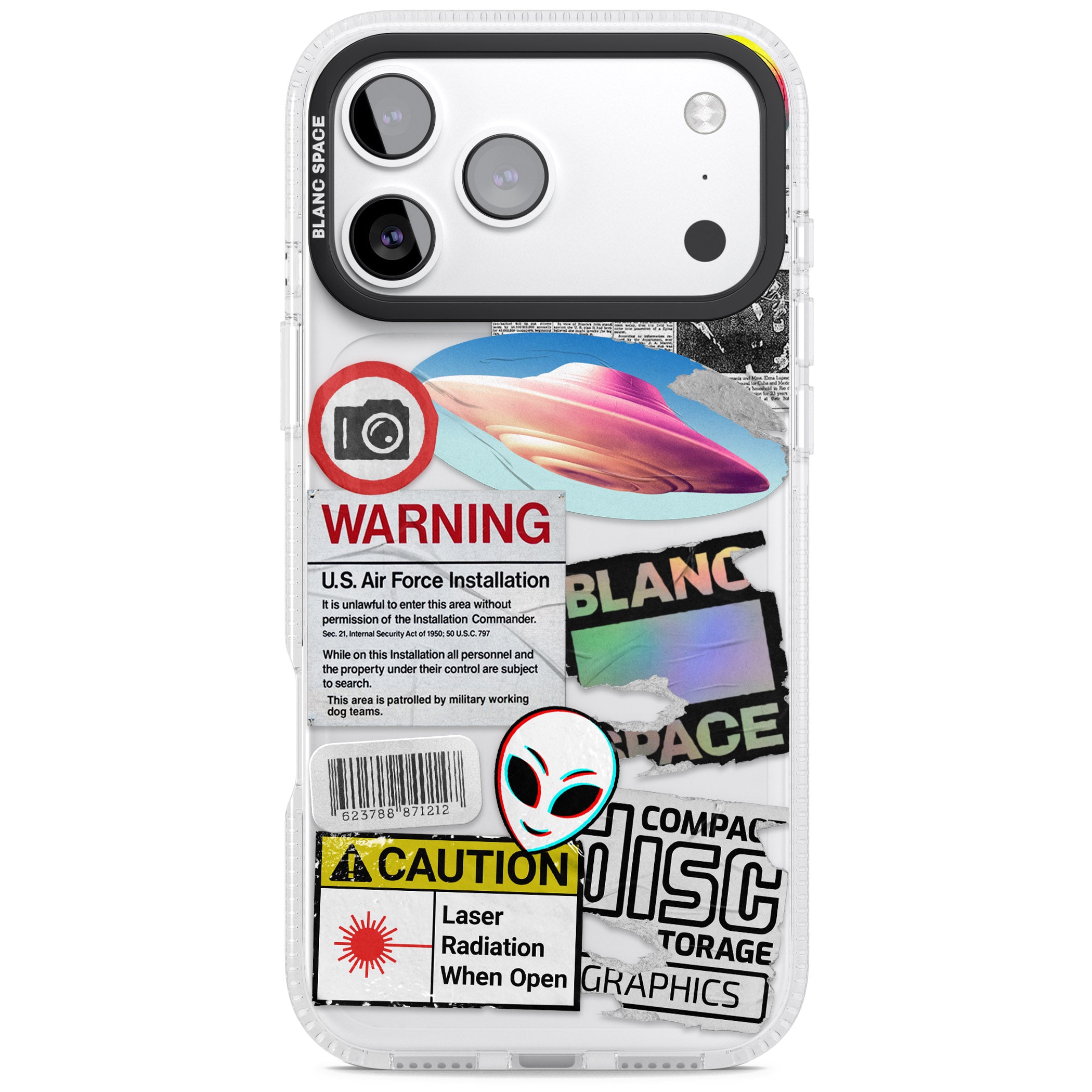 Cosmic Encounters iPhone 17 Pro Impact Air Clear Phone Case