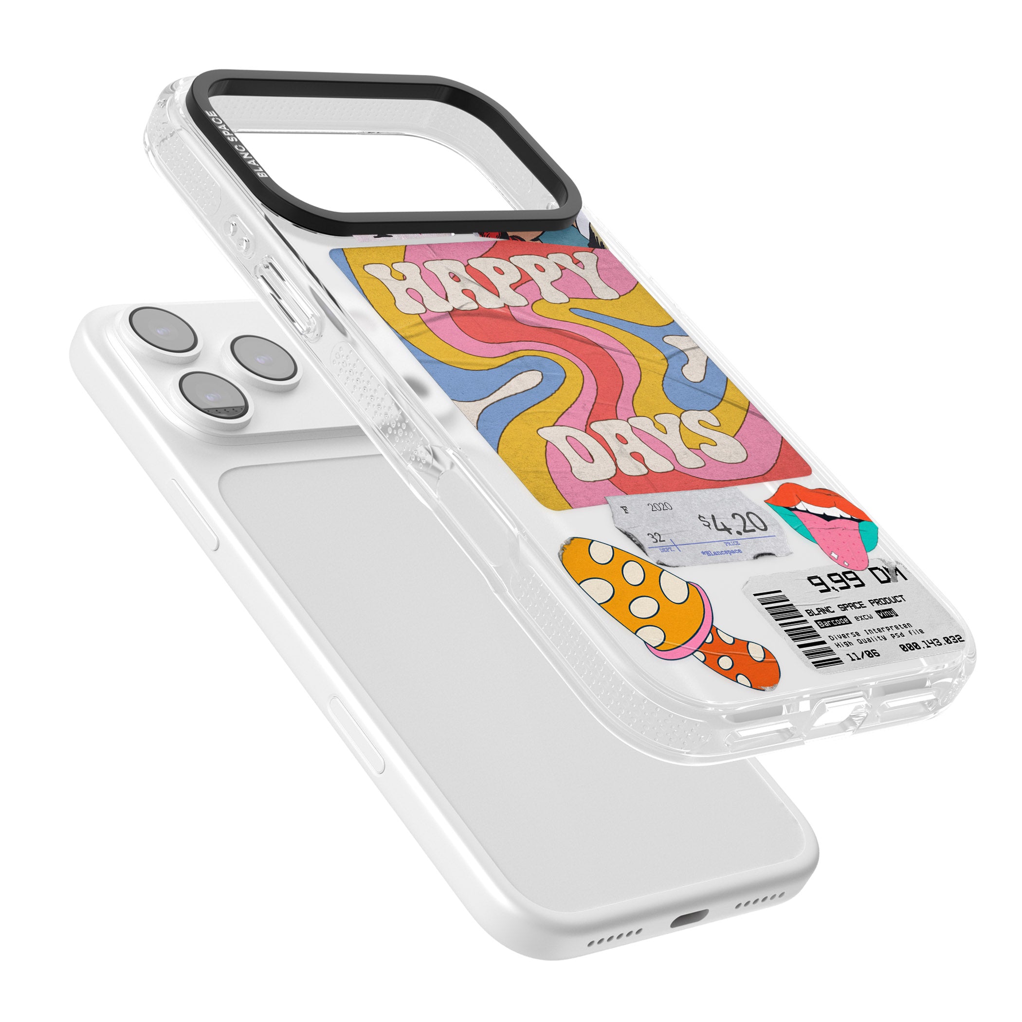 Groovy Trip iPhone 17 Pro Impact Air Clear Phone Case Colours