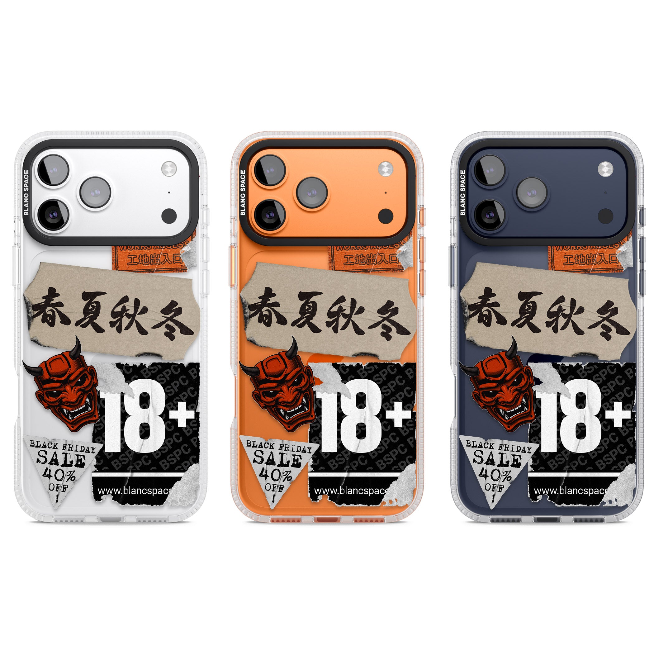 Asian Sticker Mix iPhone 17 Pro Impact Air Clear Phone Case APT Impact Protection