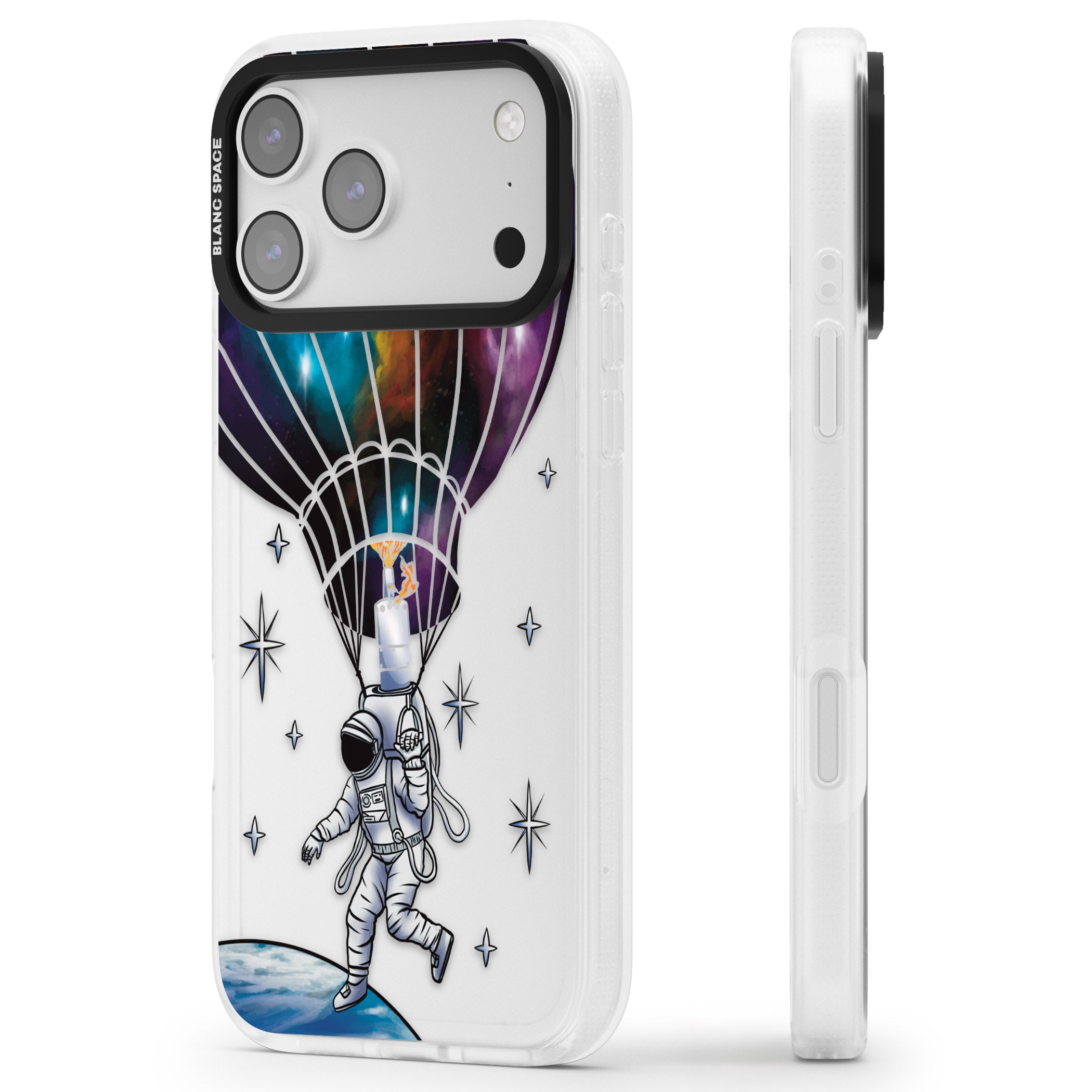 Solo Odyssey iPhone 17 Pro Impact Air Clear Phone Case Side Profile