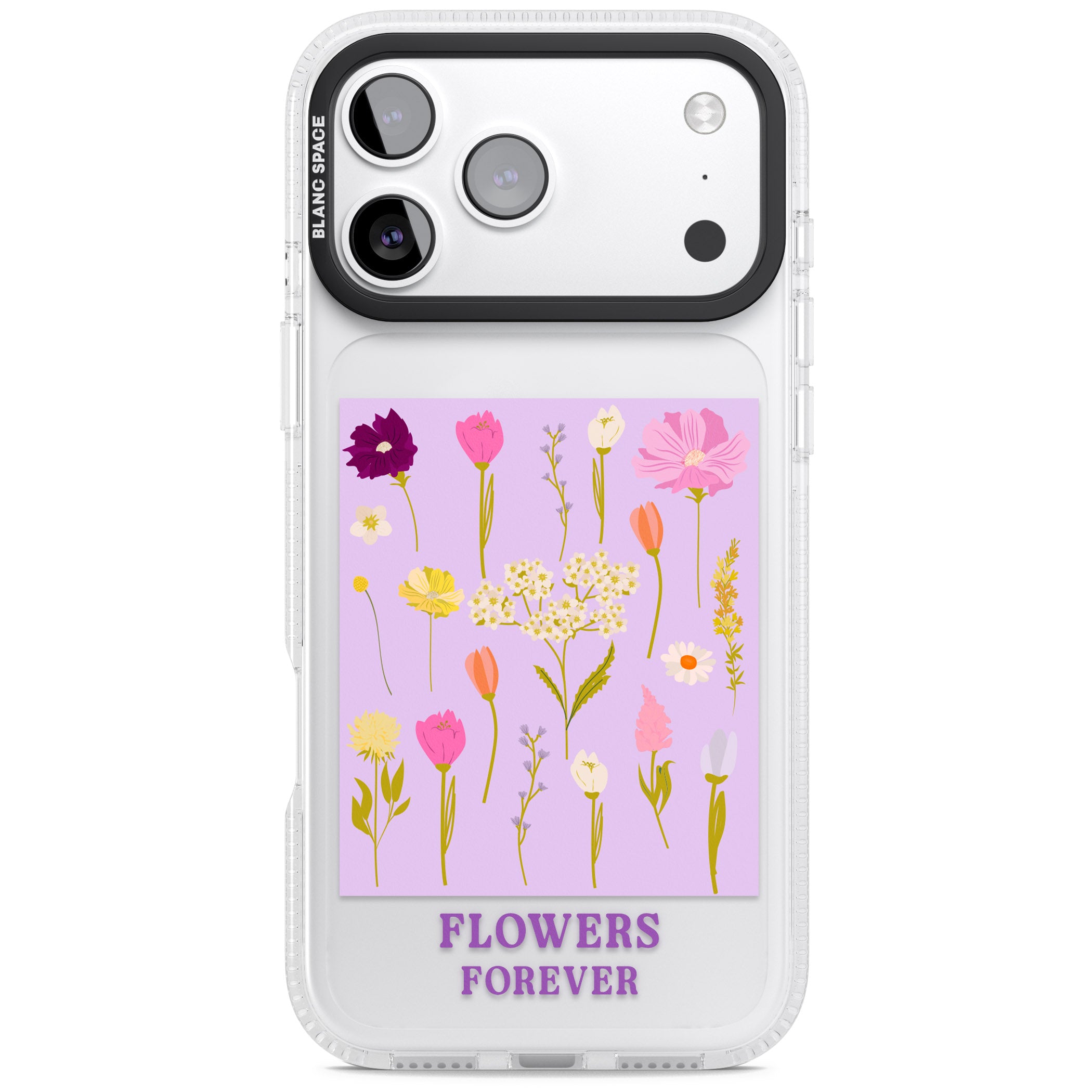 Flowers Forever iPhone 17 Pro Impact Air Clear Phone Case
