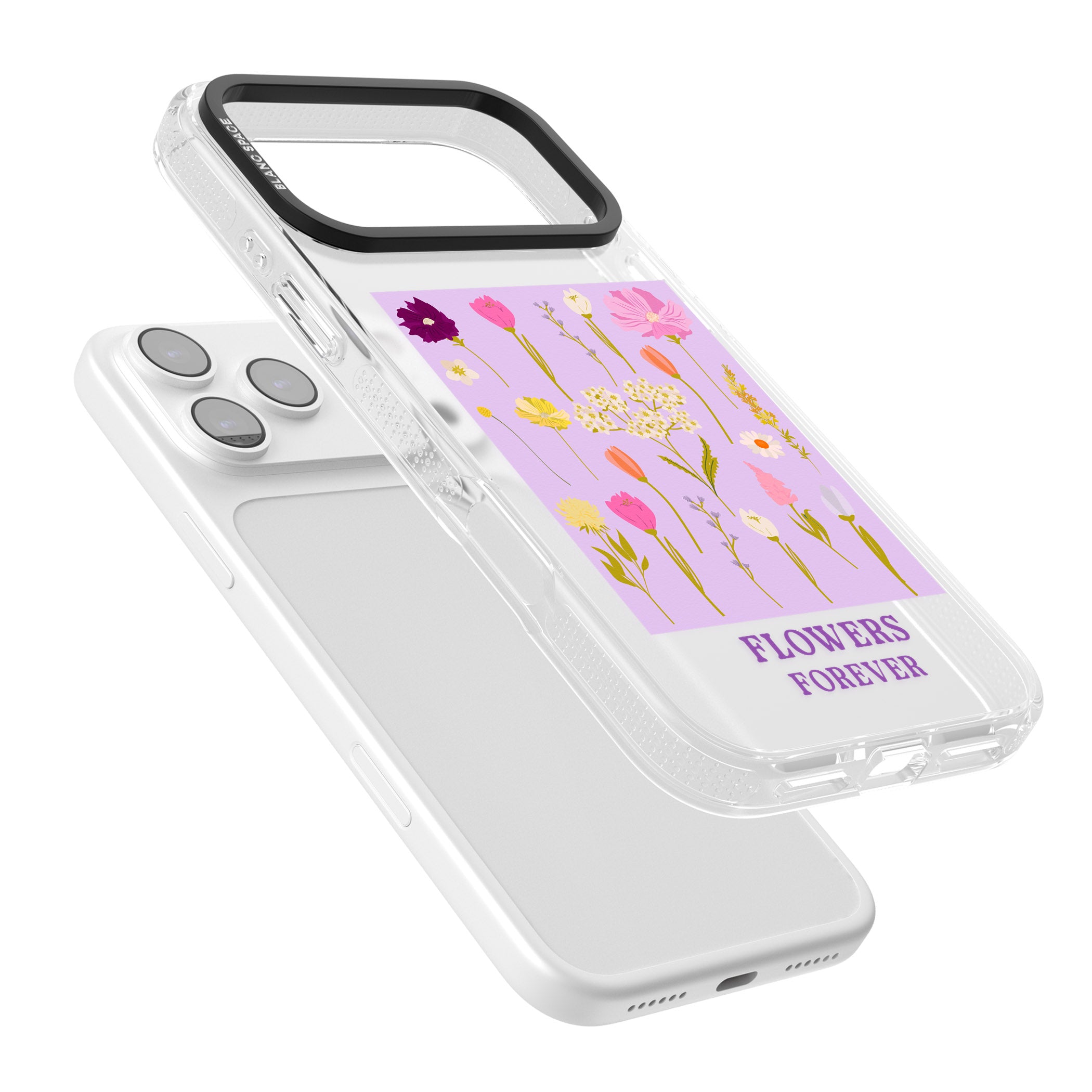 Flowers Forever iPhone 17 Pro Impact Air Clear Phone Case Colours