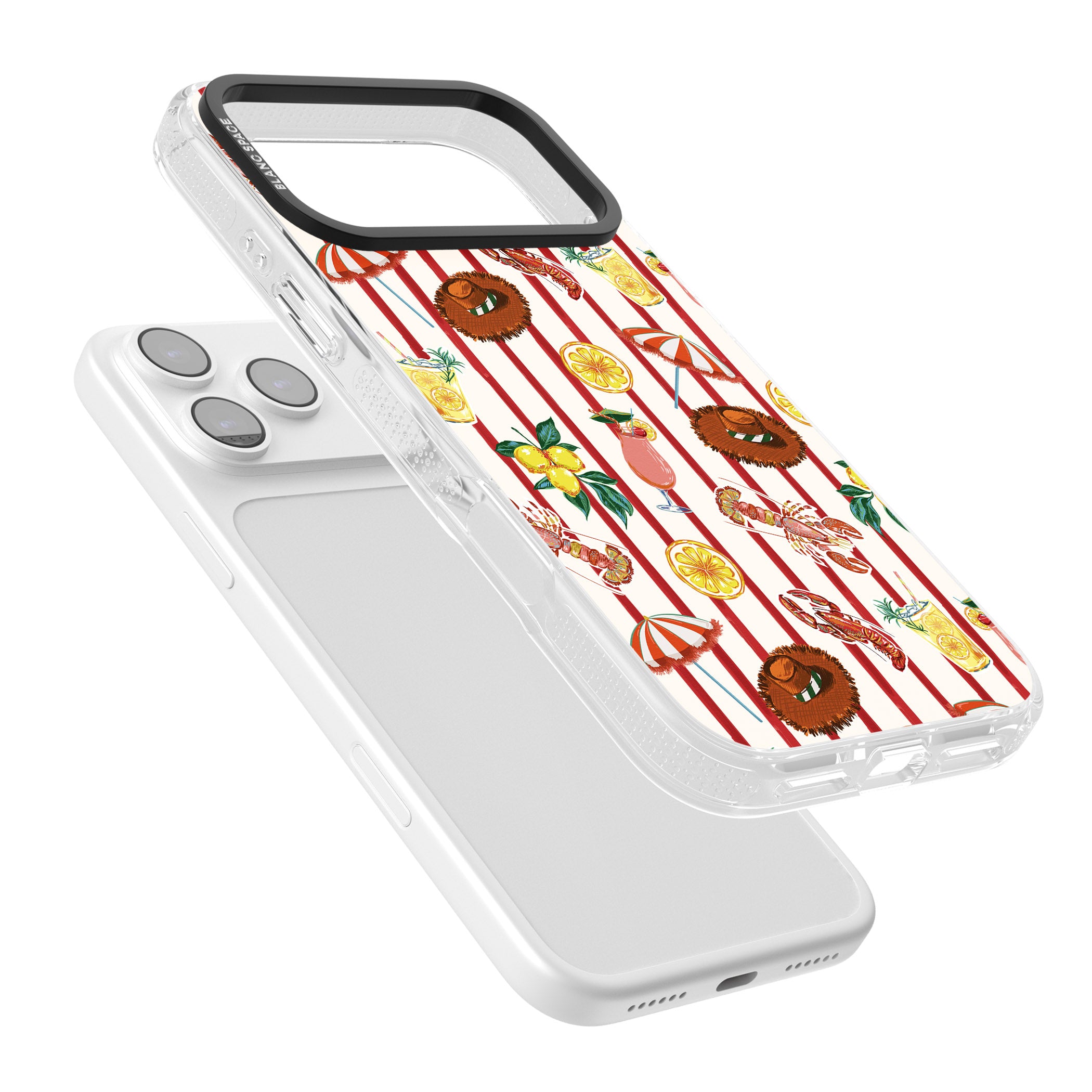 Italian Beach Pattern iPhone 17 Pro Max Impact Air Clear Phone Case Colours