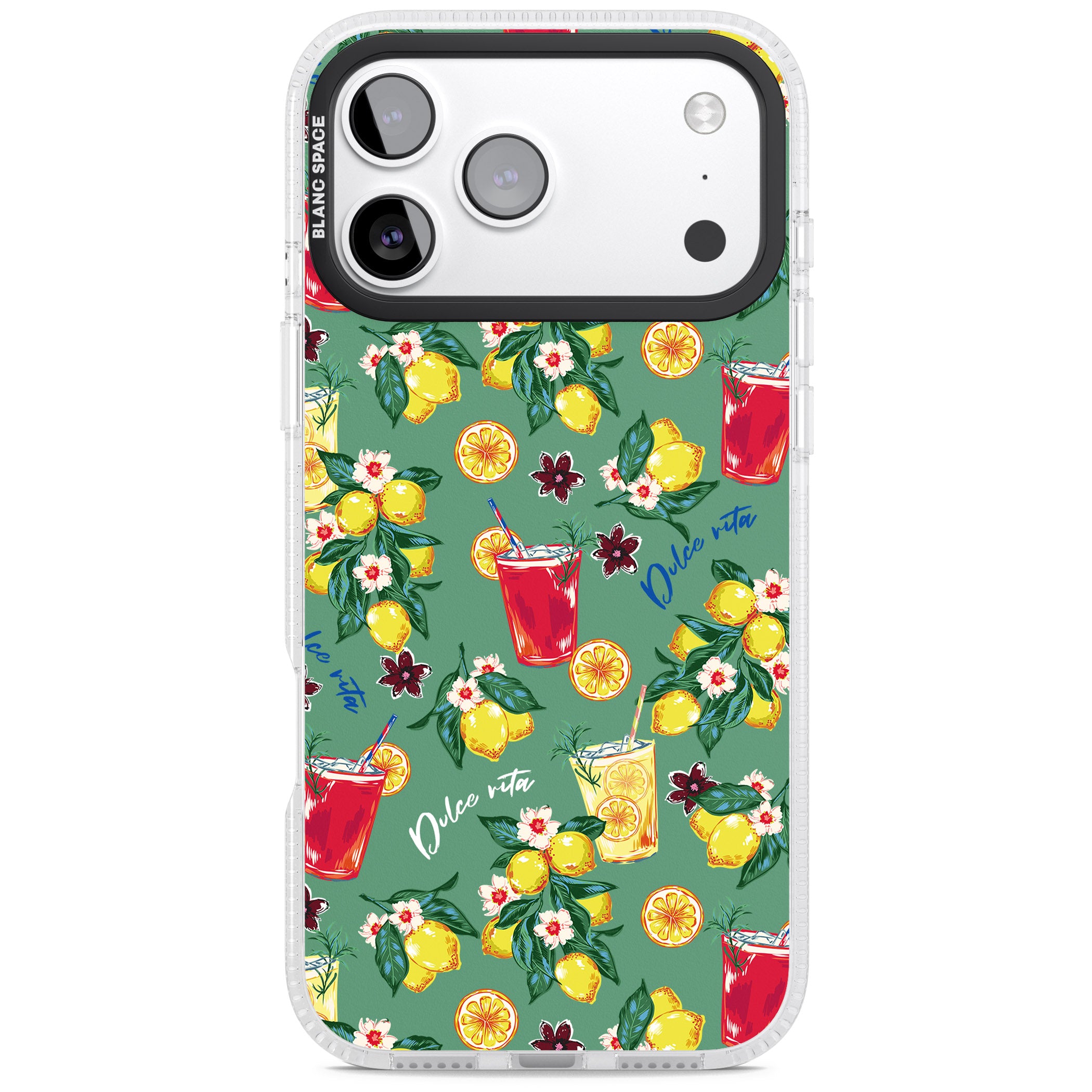 Lemon Cocktails iPhone 17 Pro Impact Air Clear Phone Case