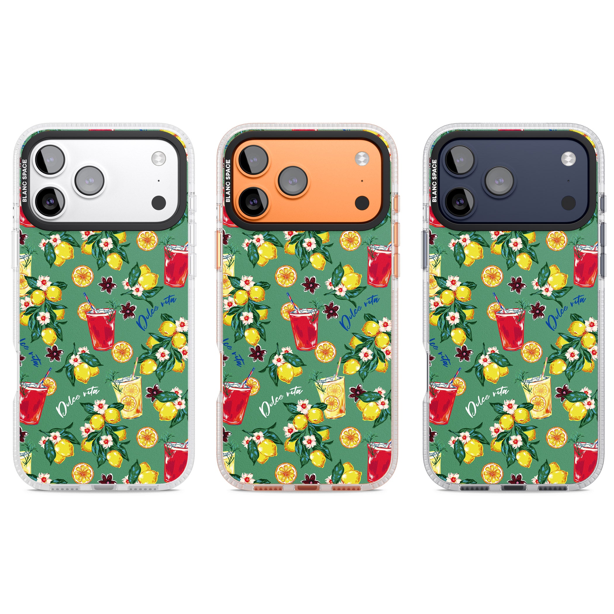 Lemon Cocktails iPhone 17 Pro Impact Air Clear Phone Case APT Impact Protection