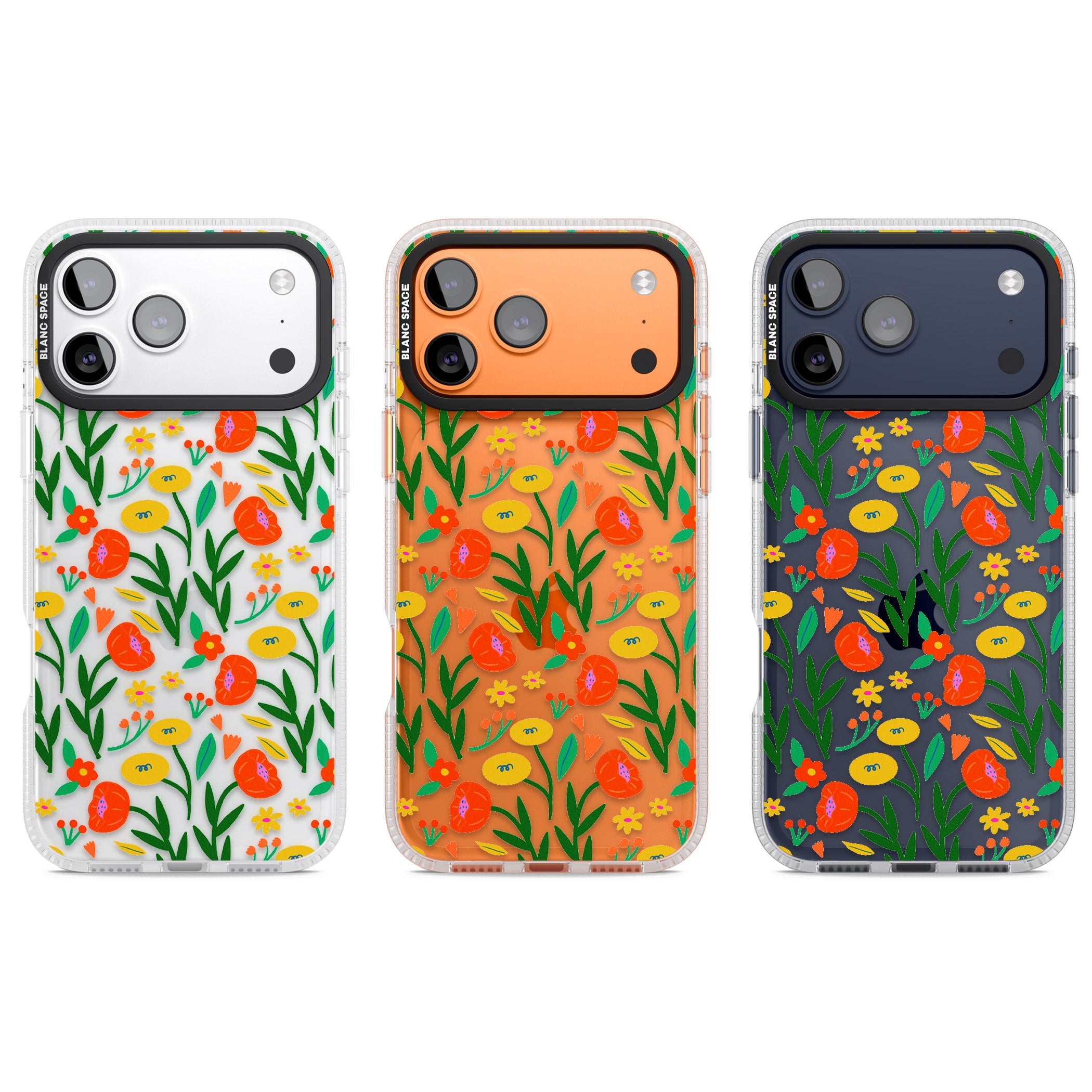 Summer Flower Fiesta iPhone 17 Pro Impact Air Clear Phone Case APT Impact Protection