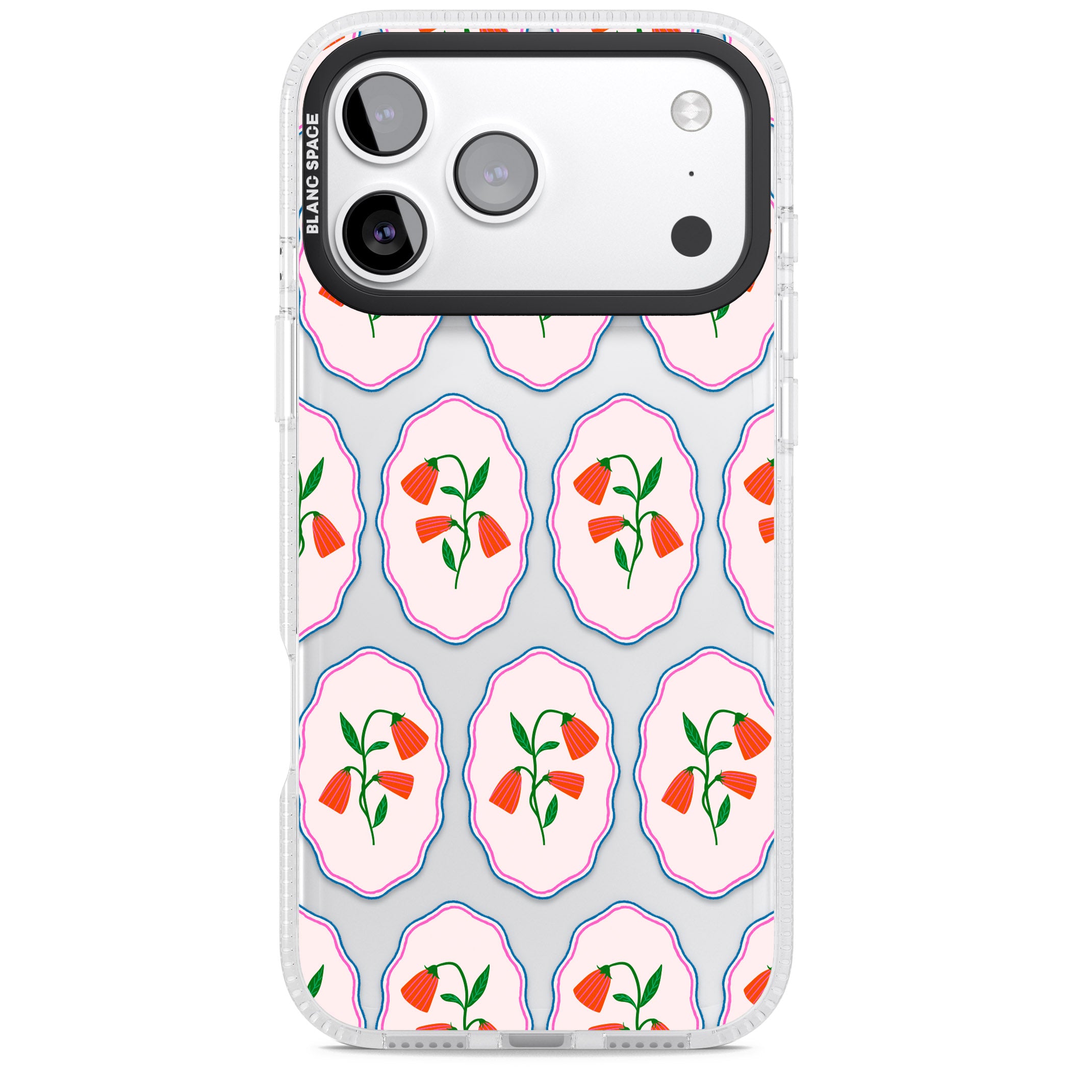 Rose Stamps iPhone 17 Pro Impact Air Clear Phone Case