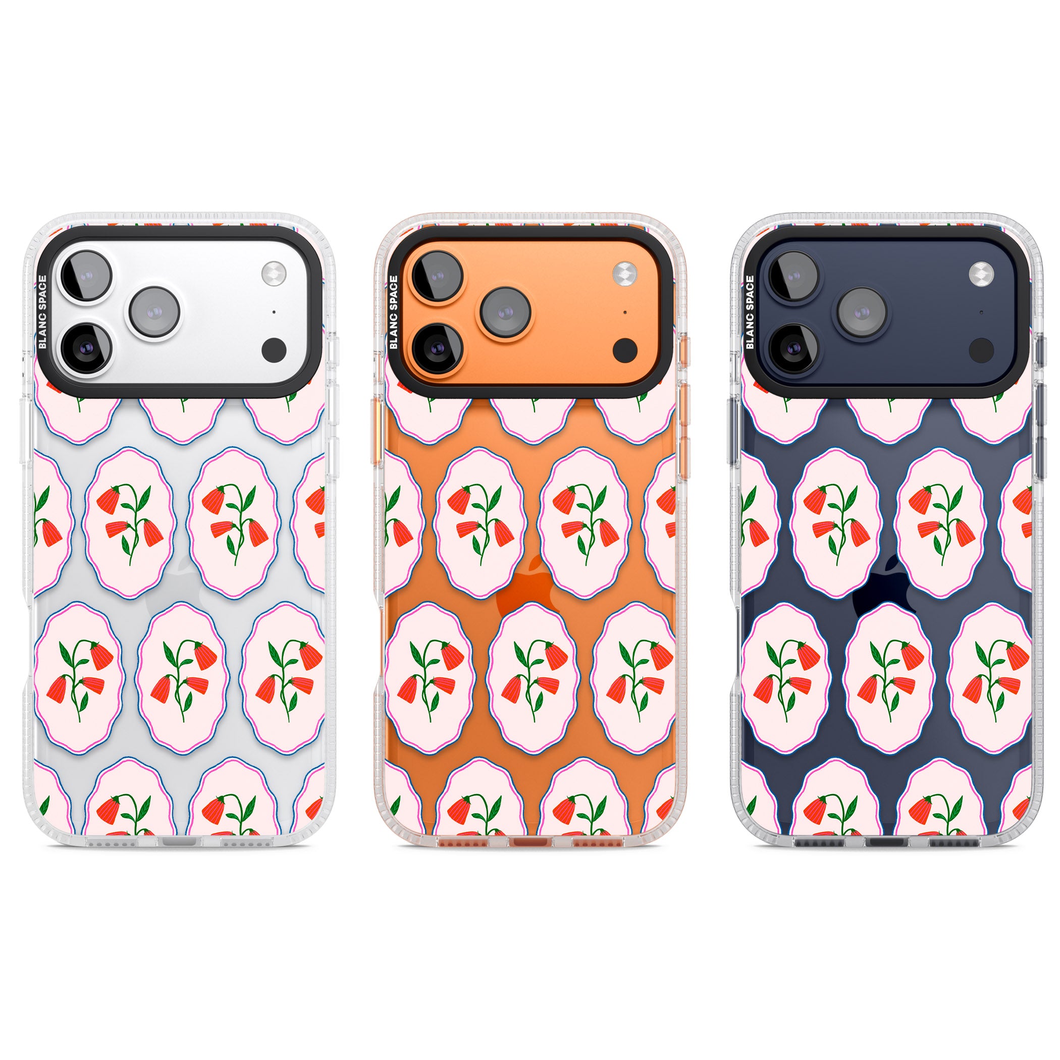 Rose Stamps iPhone 17 Pro Impact Air Clear Phone Case APT Impact Protection