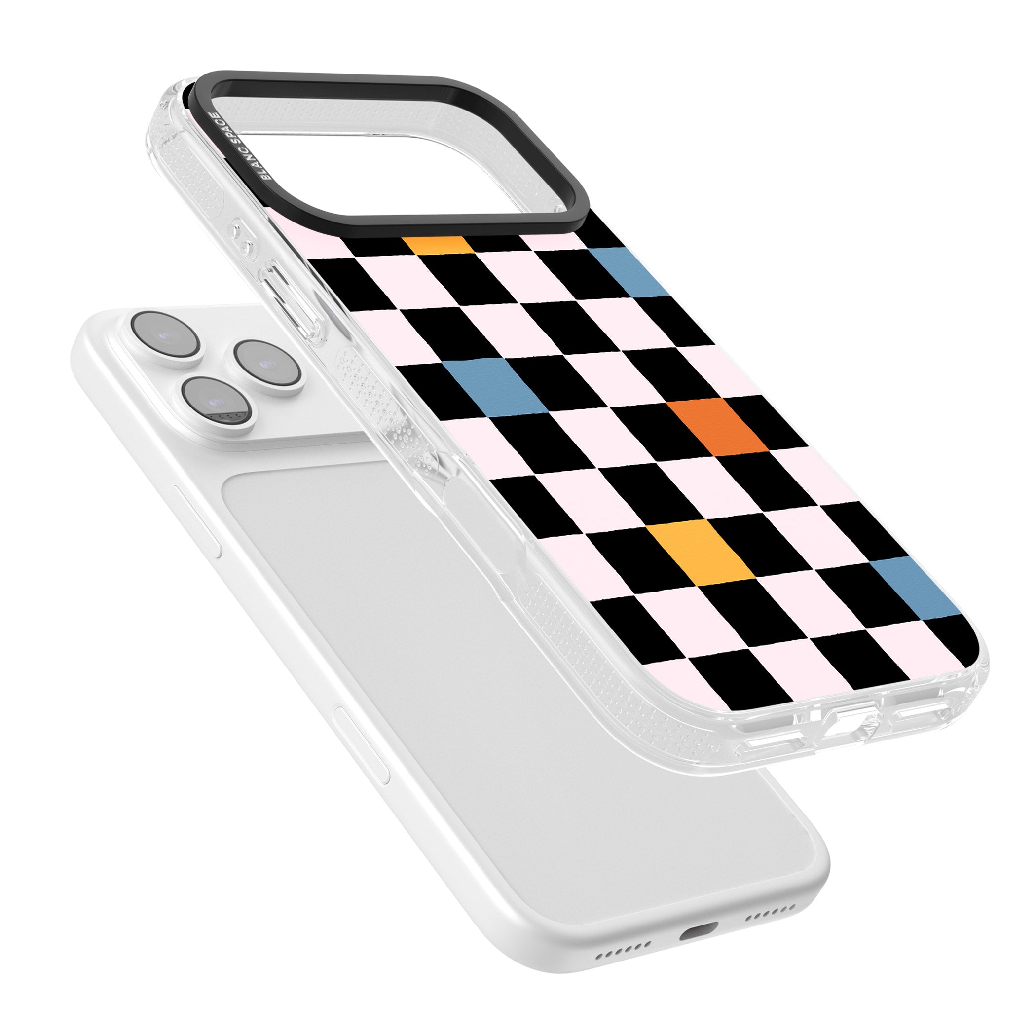 Vibrant Retro Checkered iPhone 17 Pro Impact Air Clear Phone Case Colours