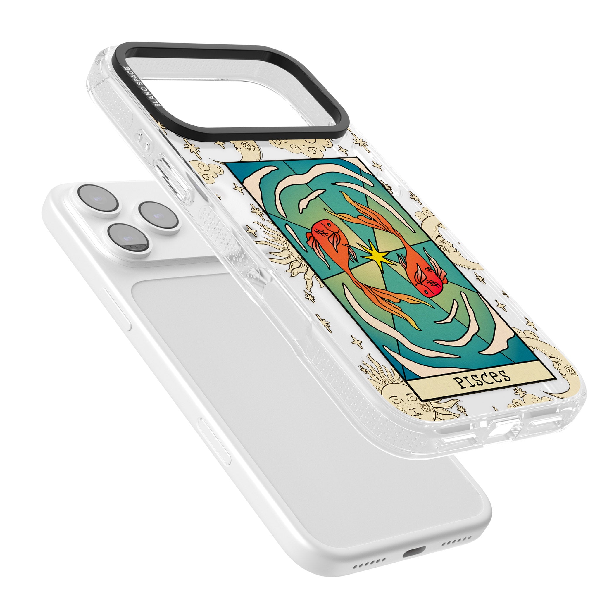 Celestial Zodiac Pisces iPhone 17 Pro Max Impact Air Clear Phone Case Colours