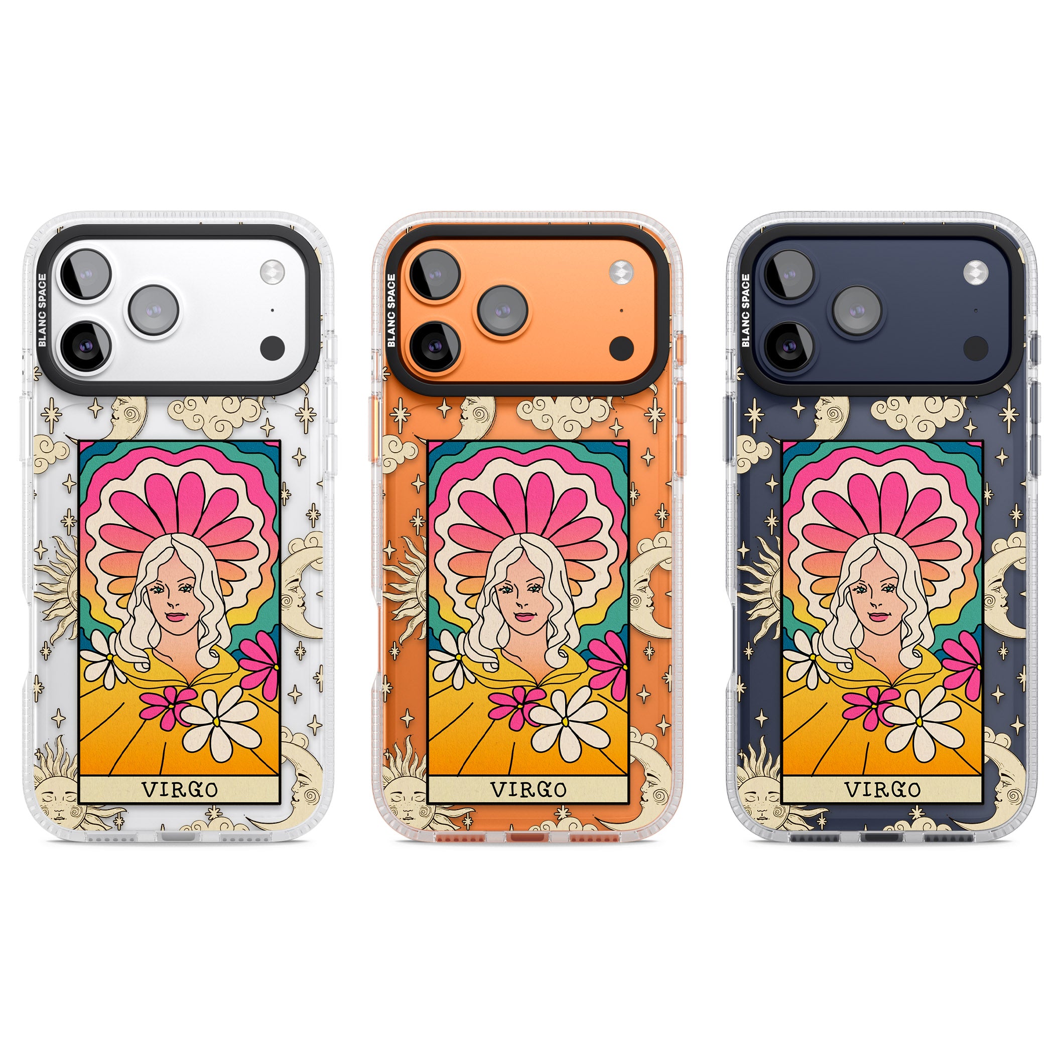 Celestial Zodiac Virgo iPhone 17 Pro Impact Air Clear Phone Case APT Impact Protection