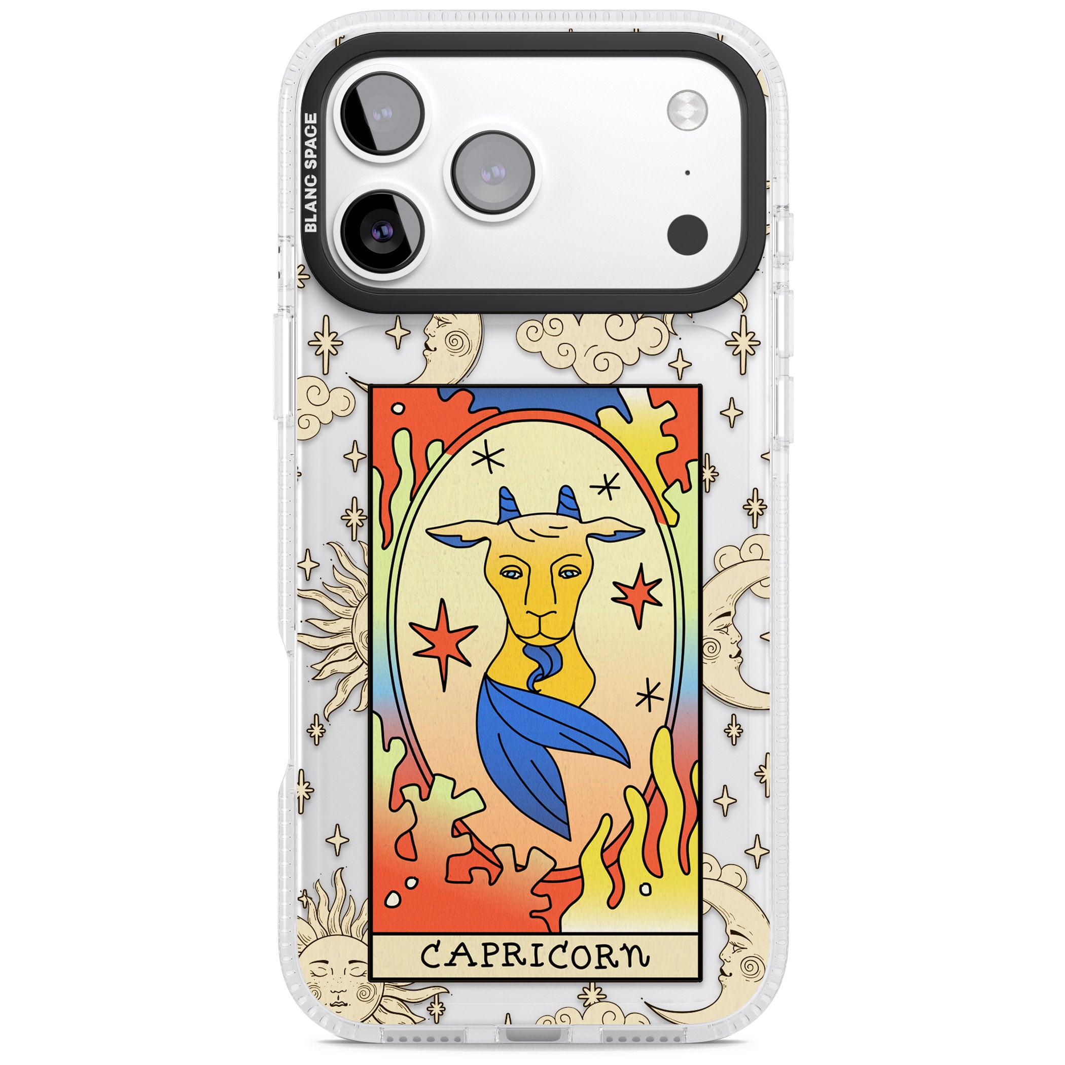 Celestial Zodiac Capricorn iPhone 17 Pro Max Impact Air Clear Phone Case