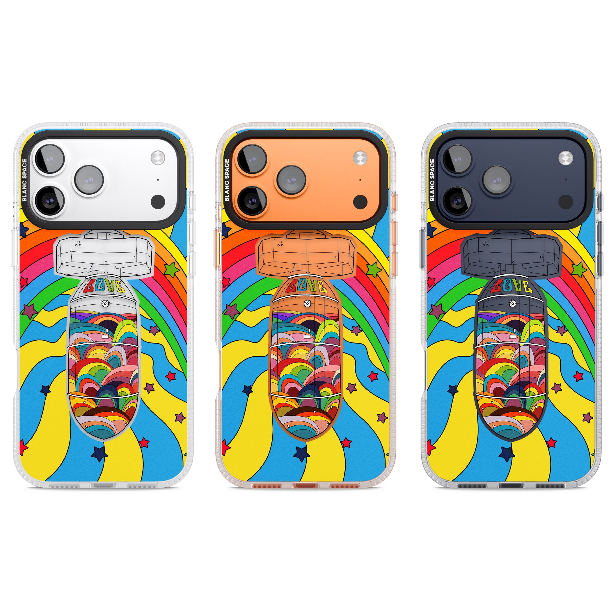 Love Bomb iPhone 17 Pro Impact Air Clear Phone Case APT Impact Protection