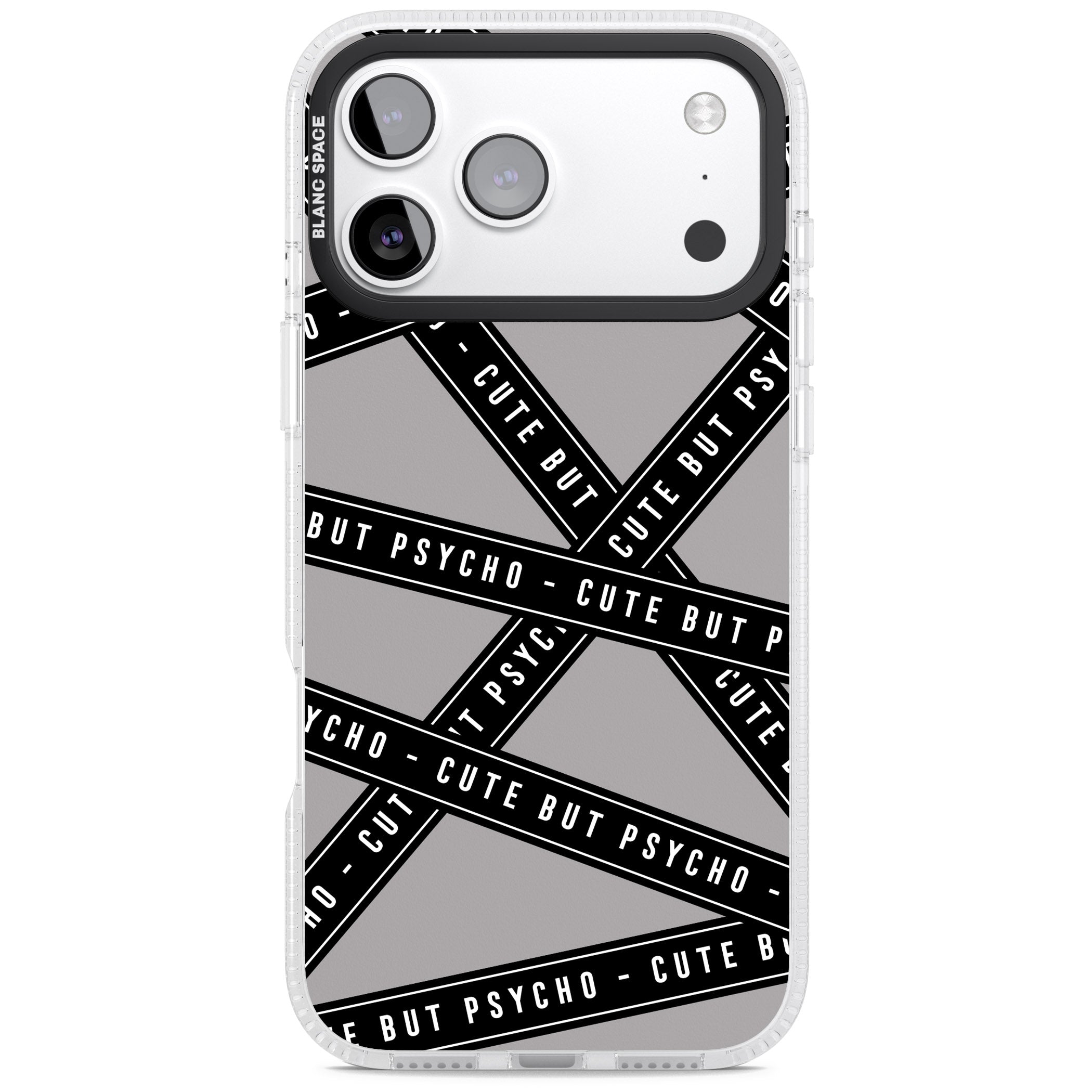 Cute But Psycho iPhone 17 Pro Max Impact Air Clear Phone Case
