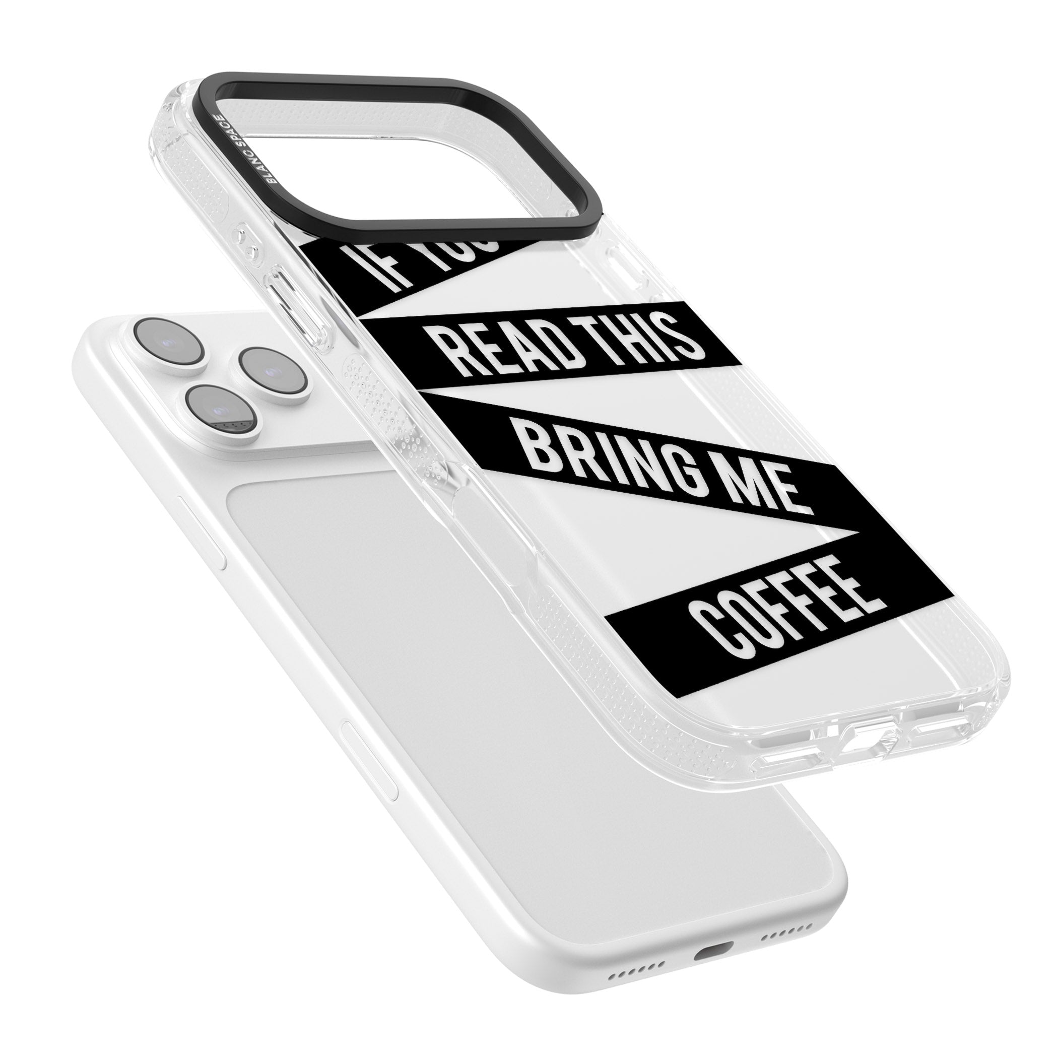 Bring Me Coffee iPhone 17 Pro Max Impact Air Clear Phone Case Colours