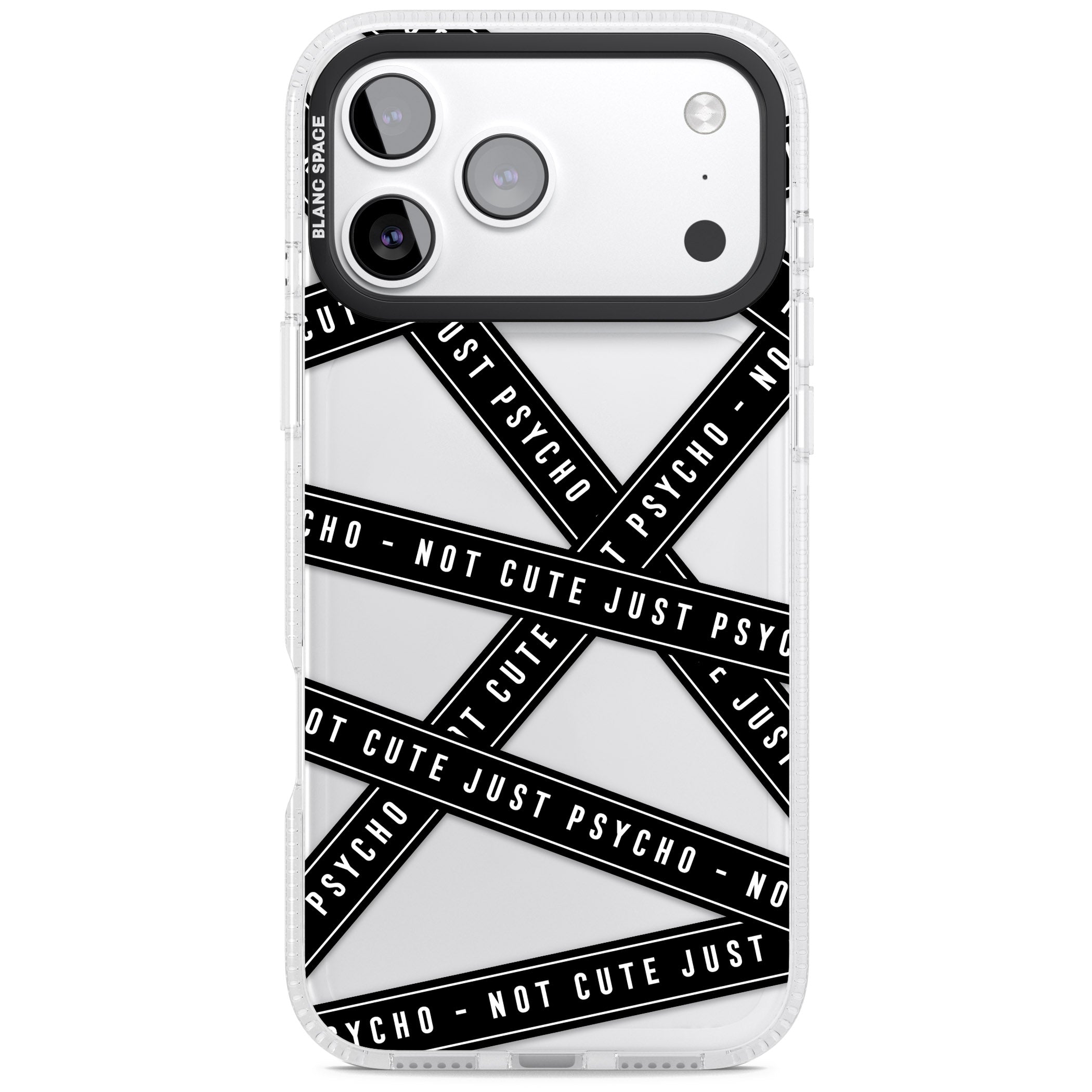 Not Cute Just Psycho iPhone 17 Pro Max Impact Air Clear Phone Case